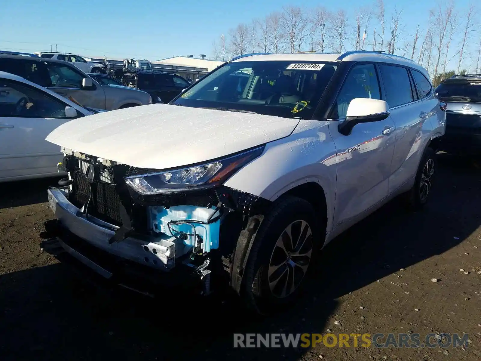 2 Photograph of a damaged car 5TDHBRCHXLS507458 TOYOTA HIGHLANDER 2020