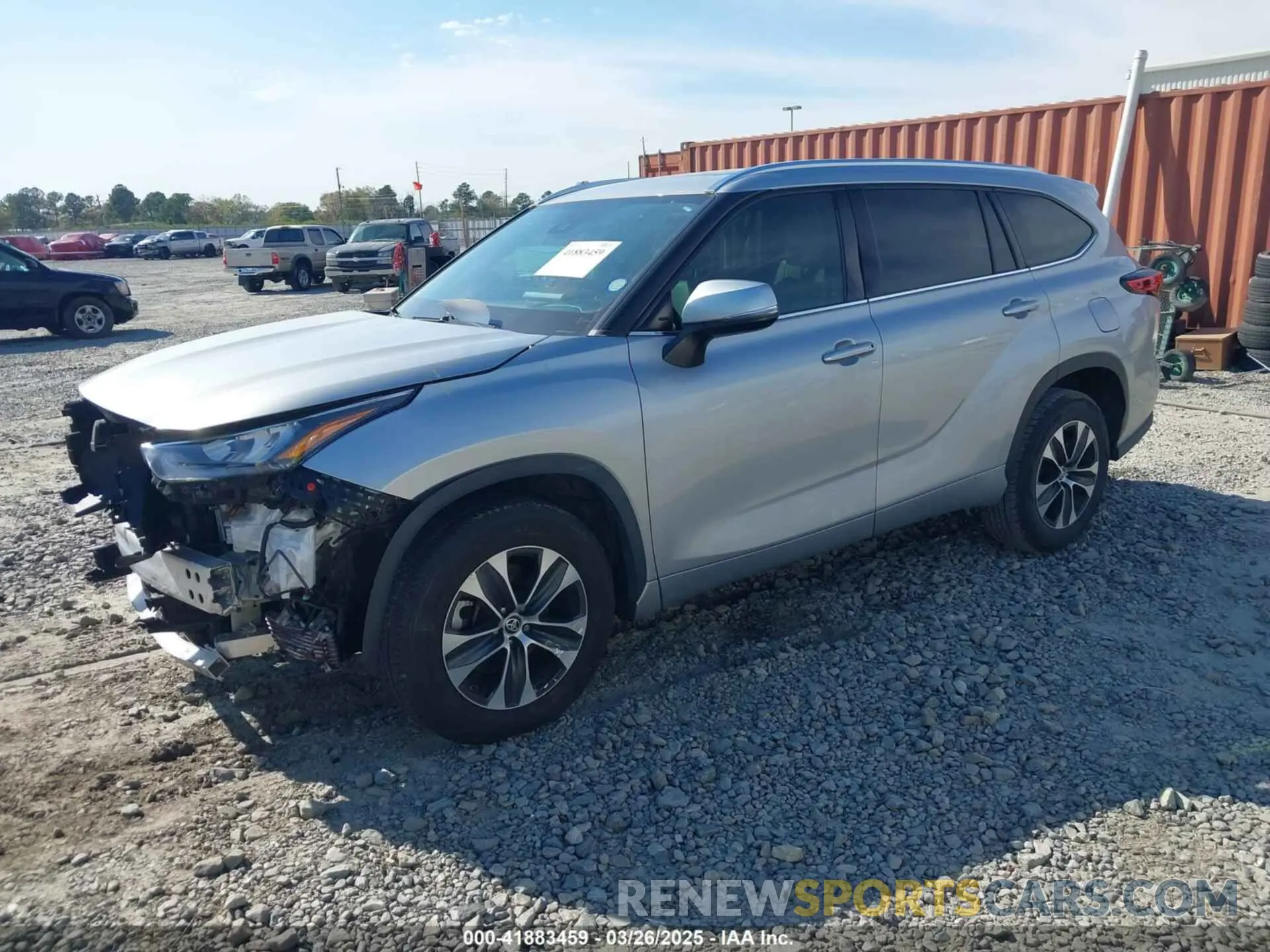 2 Photograph of a damaged car 5TDHZRAH1LS511607 TOYOTA HIGHLANDER 2020