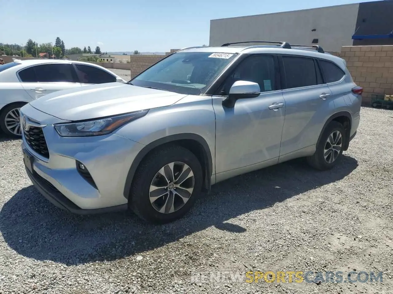 1 Photograph of a damaged car 5TDHZRAH3LS008371 TOYOTA HIGHLANDER 2020