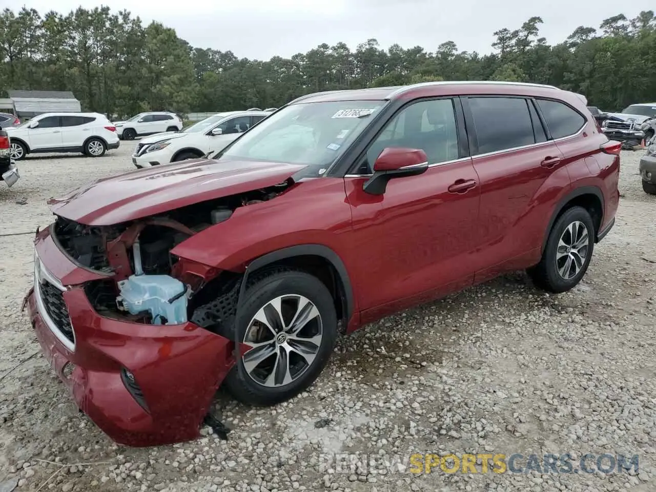 1 Photograph of a damaged car 5TDHZRAH5LS507561 TOYOTA HIGHLANDER 2020