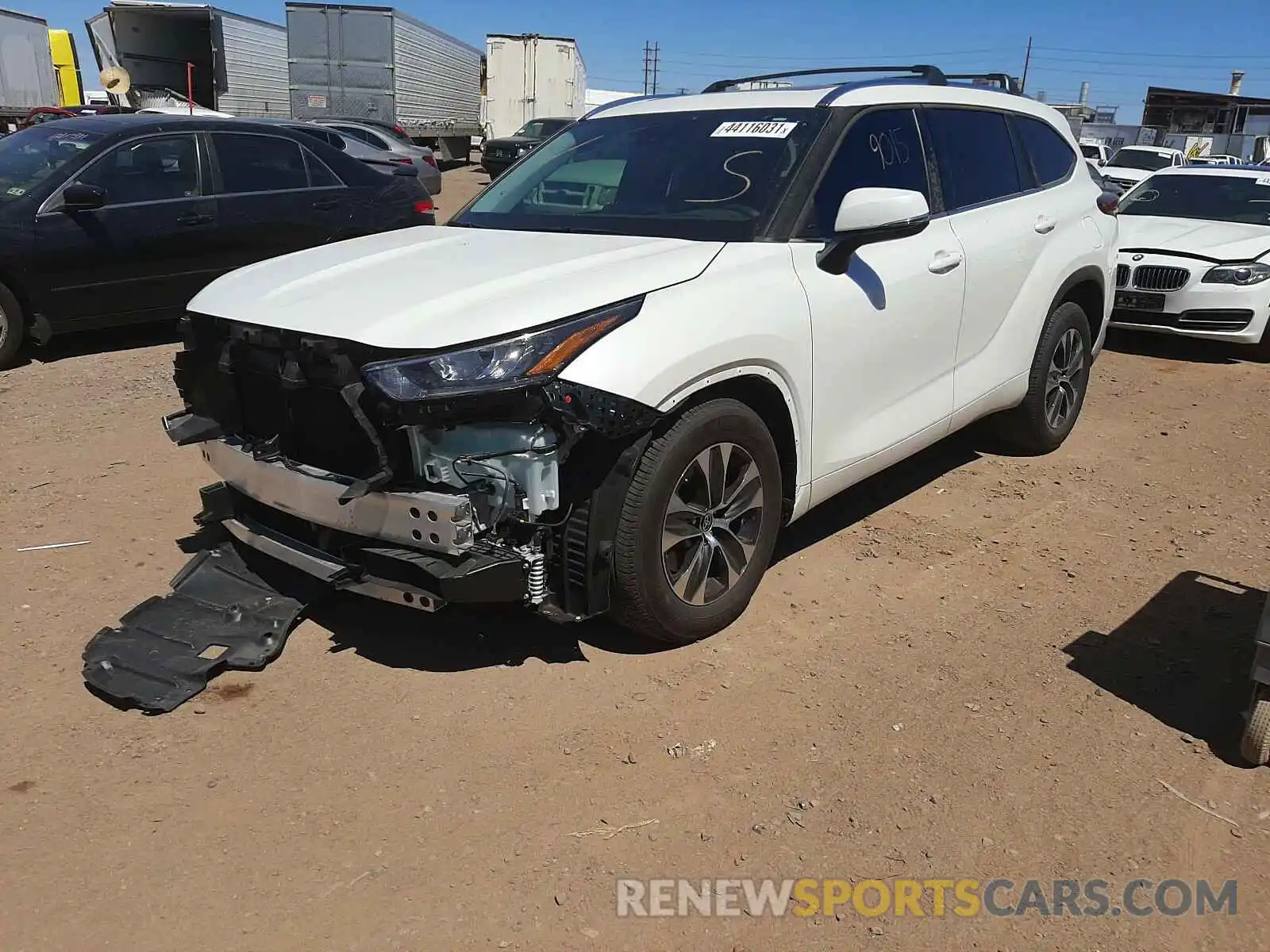 2 Photograph of a damaged car 5TDHZRAH7LS508582 TOYOTA HIGHLANDER 2020