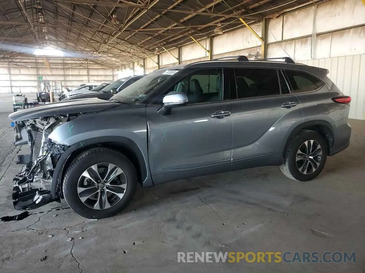 1 Photograph of a damaged car 5TDHZRAH9LS011842 TOYOTA HIGHLANDER 2020