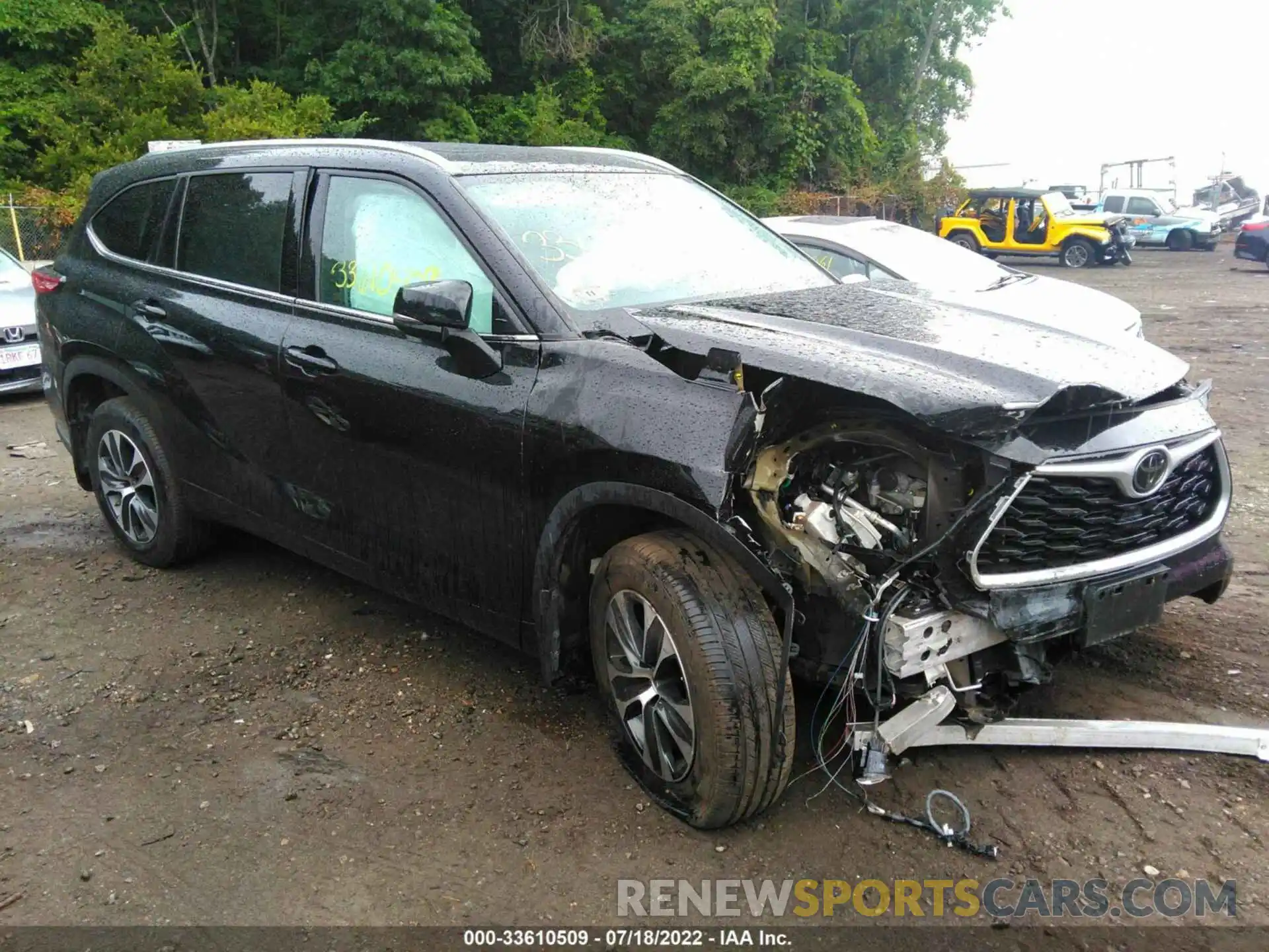 1 Photograph of a damaged car 5TDHZRBH0LS023909 TOYOTA HIGHLANDER 2020