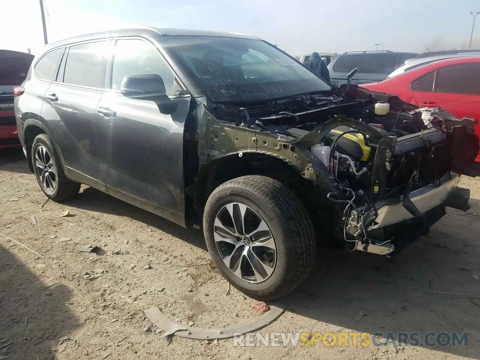 1 Photograph of a damaged car 5TDHZRBH0LS027765 TOYOTA HIGHLANDER 2020