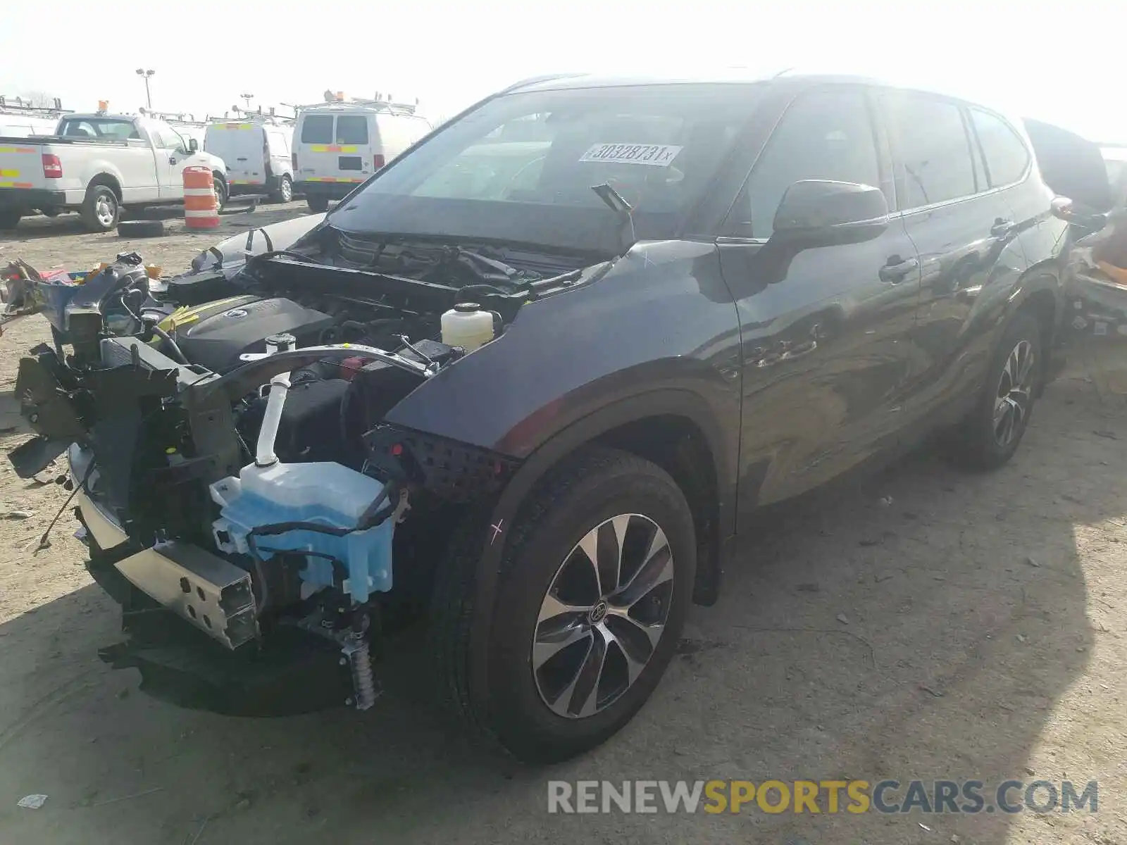 2 Photograph of a damaged car 5TDHZRBH0LS027765 TOYOTA HIGHLANDER 2020