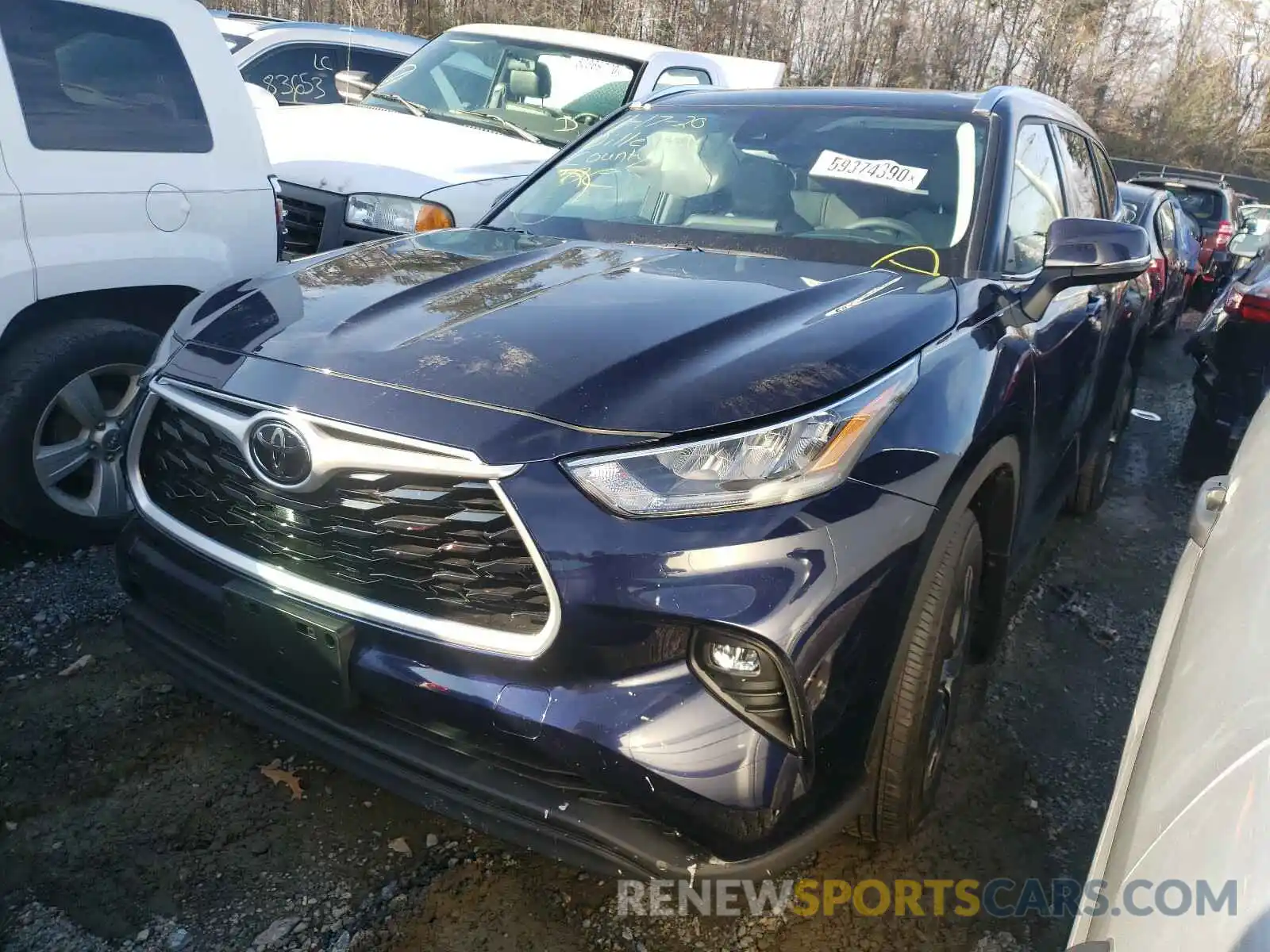 2 Photograph of a damaged car 5TDHZRBH1LS053114 TOYOTA HIGHLANDER 2020