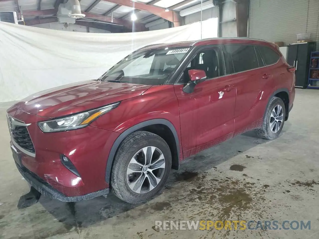 1 Photograph of a damaged car 5TDHZRBH2LS508679 TOYOTA HIGHLANDER 2020