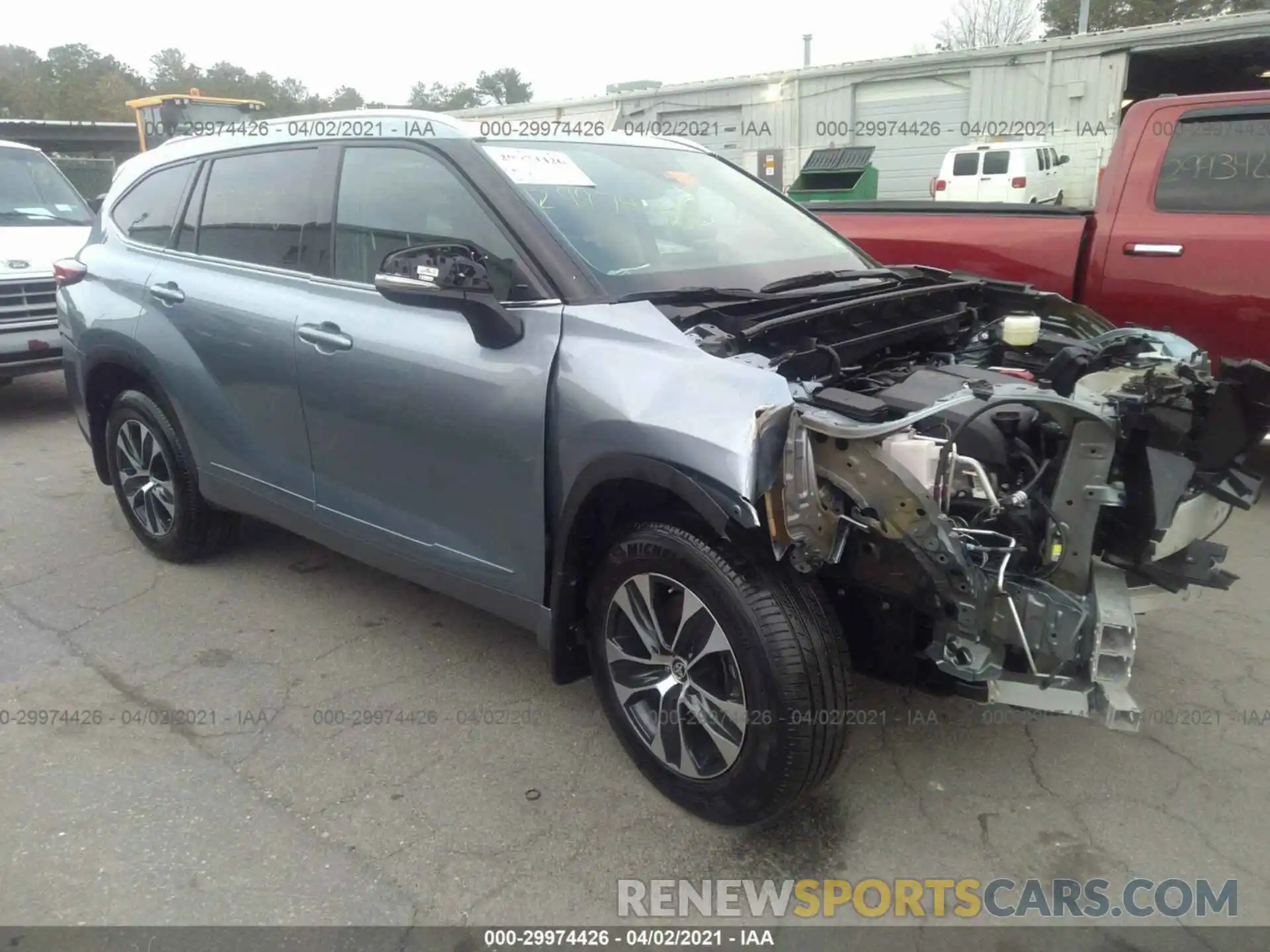 1 Photograph of a damaged car 5TDHZRBH3LS049064 TOYOTA HIGHLANDER 2020