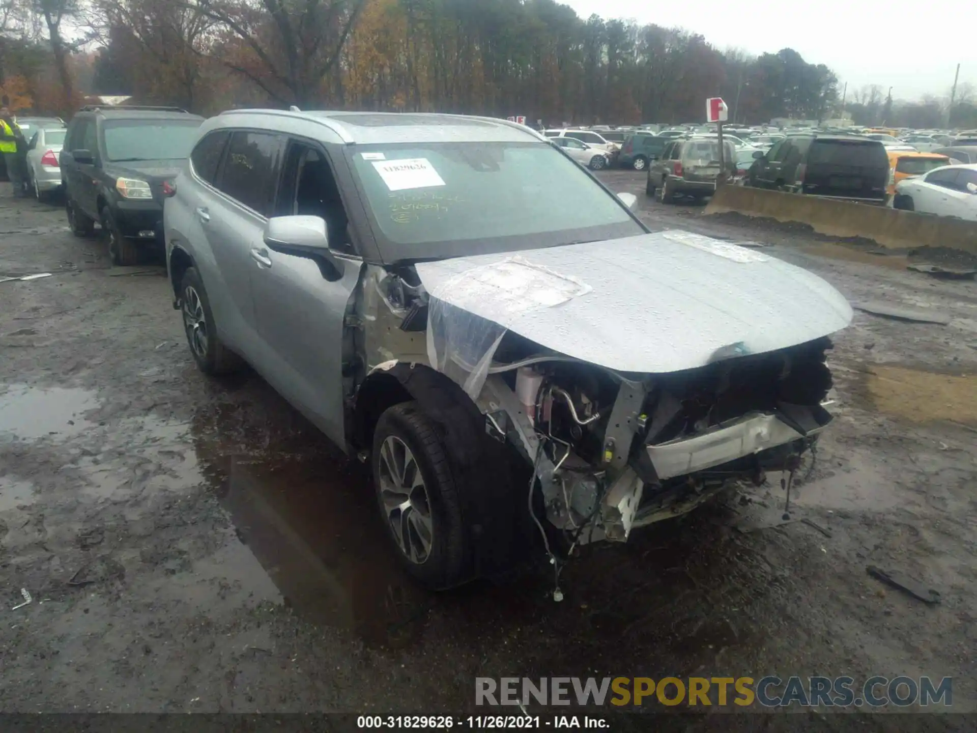 1 Photograph of a damaged car 5TDHZRBH3LS511865 TOYOTA HIGHLANDER 2020