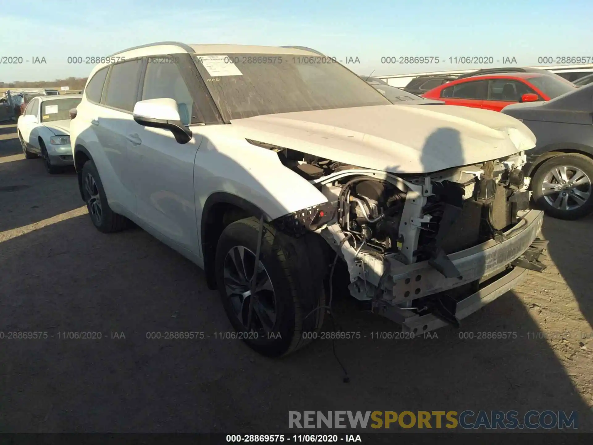 1 Photograph of a damaged car 5TDHZRBH4LS501412 TOYOTA HIGHLANDER 2020