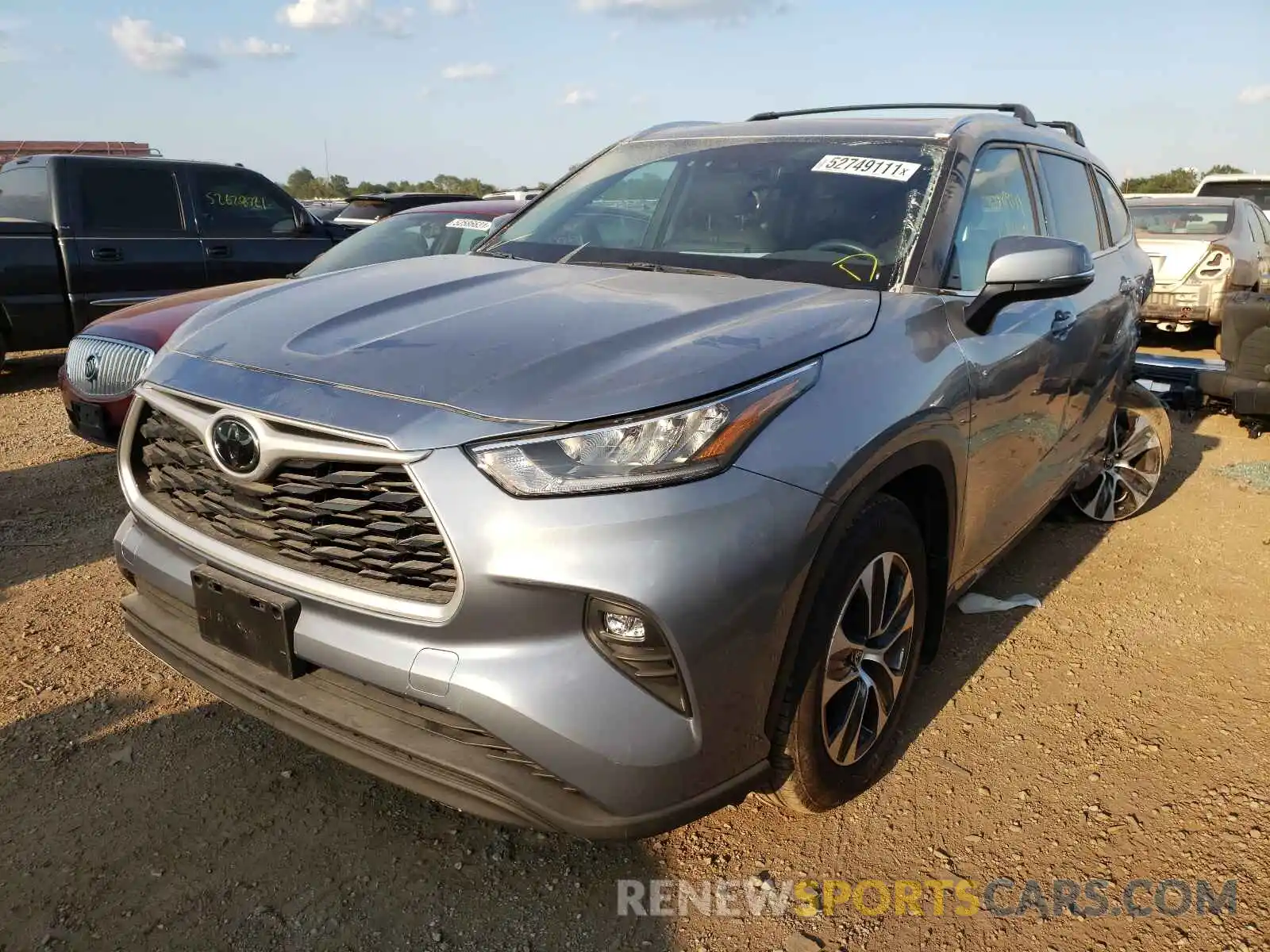 2 Photograph of a damaged car 5TDHZRBH5LS034324 TOYOTA HIGHLANDER 2020