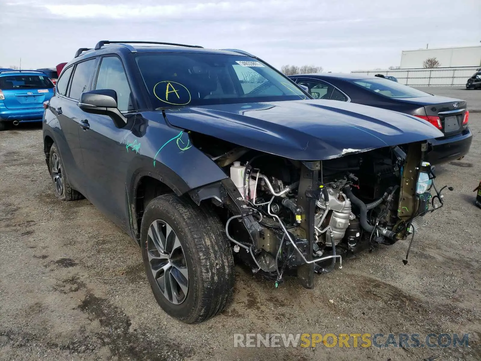 1 Photograph of a damaged car 5TDHZRBH5LS508868 TOYOTA HIGHLANDER 2020