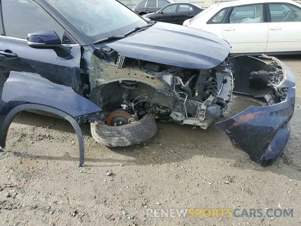 9 Photograph of a damaged car 5TDHZRBH5LS512547 TOYOTA HIGHLANDER 2020