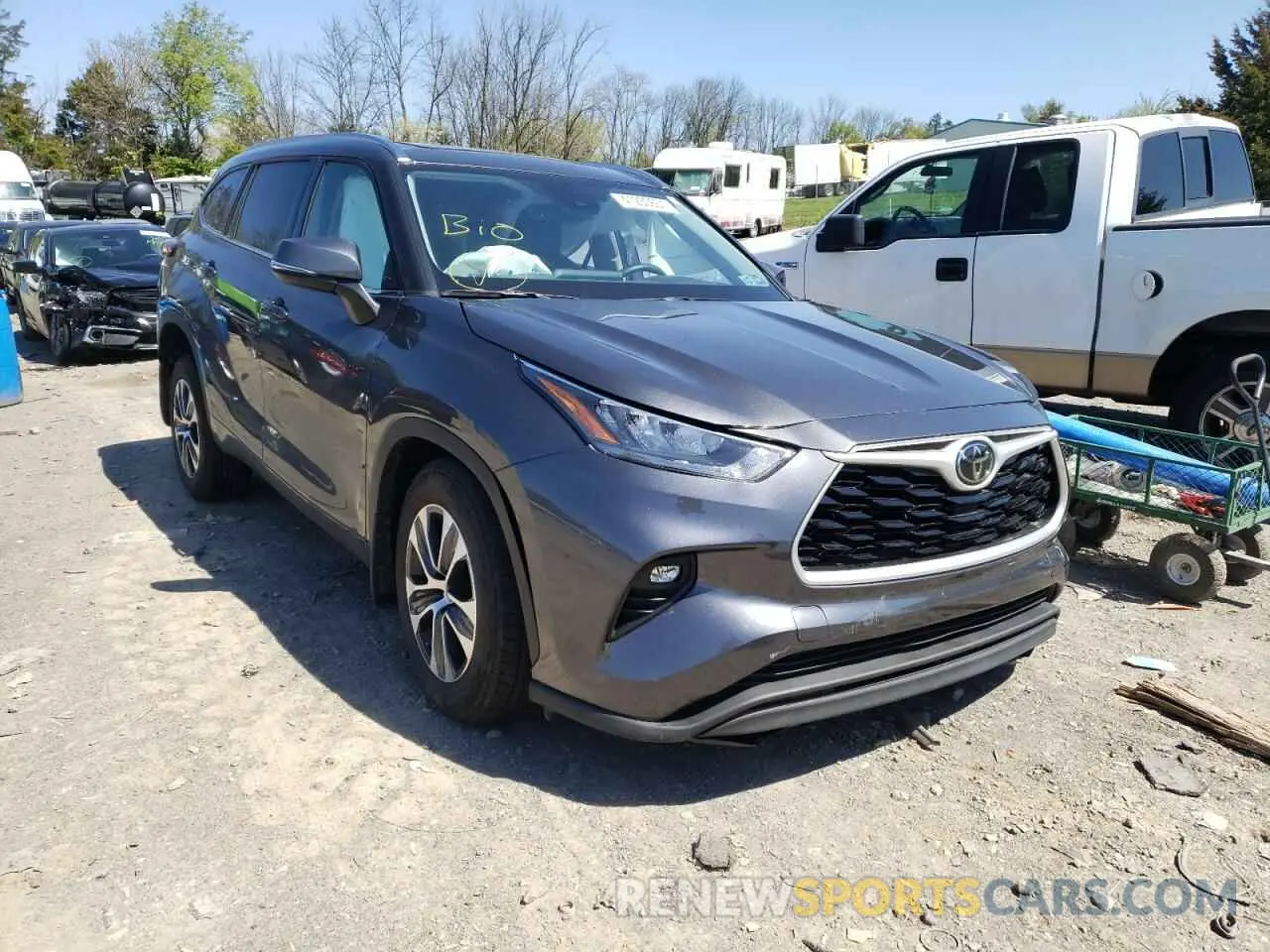 1 Photograph of a damaged car 5TDHZRBH6LS012770 TOYOTA HIGHLANDER 2020