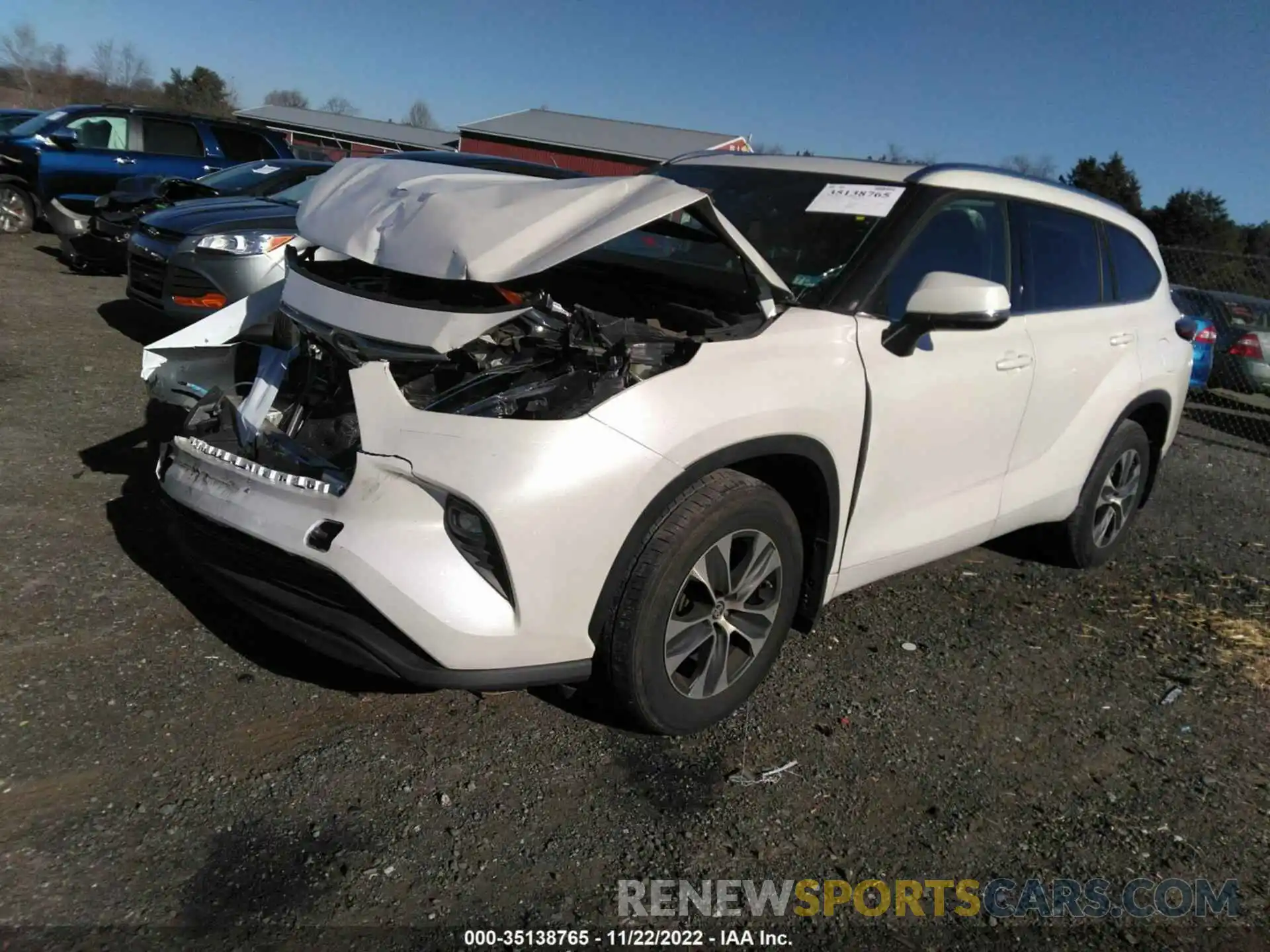 2 Photograph of a damaged car 5TDHZRBH6LS501041 TOYOTA HIGHLANDER 2020