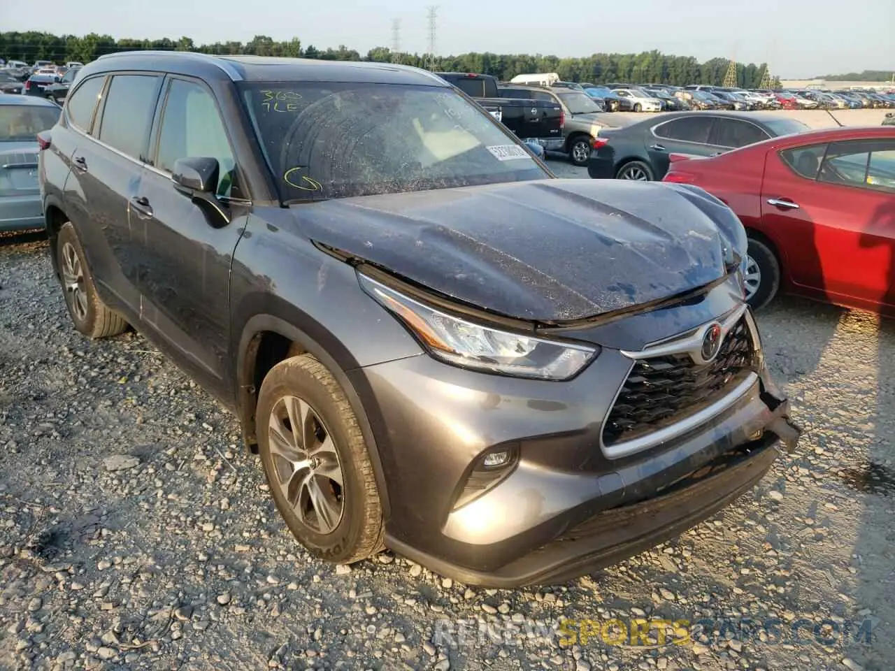 1 Photograph of a damaged car 5TDHZRBH7LS021848 TOYOTA HIGHLANDER 2020