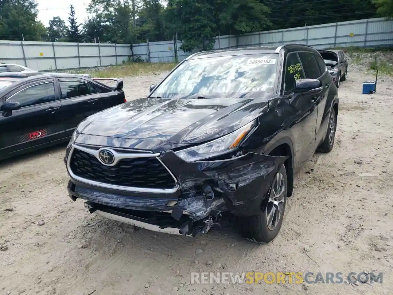 2 Photograph of a damaged car 5TDHZRBH7LS504725 TOYOTA HIGHLANDER 2020