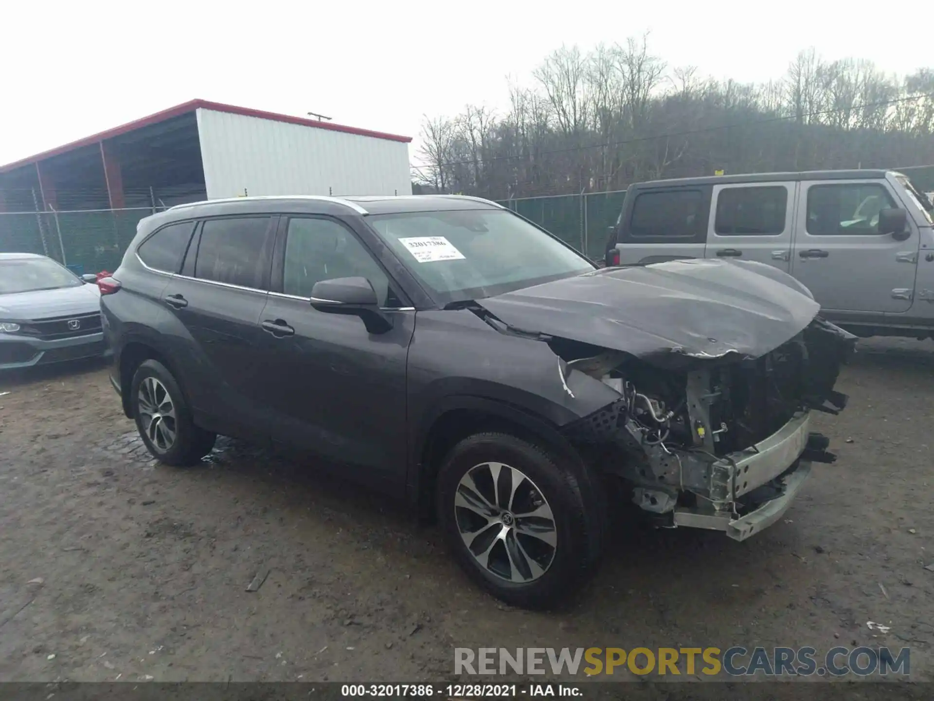 1 Photograph of a damaged car 5TDHZRBH7LS522884 TOYOTA HIGHLANDER 2020