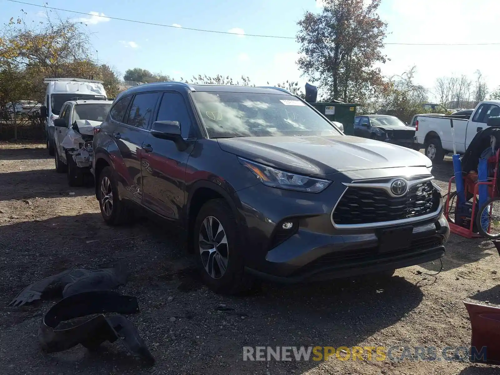 1 Photograph of a damaged car 5TDHZRBH9LS011127 TOYOTA HIGHLANDER 2020