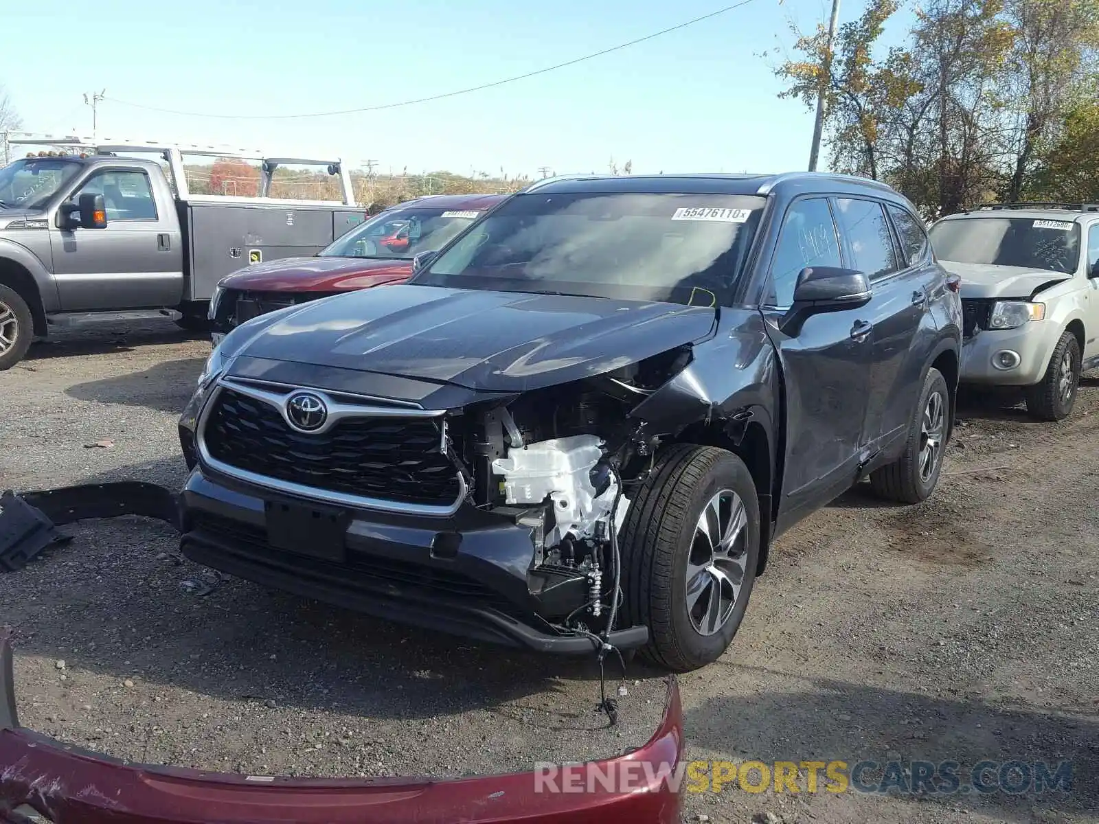 2 Photograph of a damaged car 5TDHZRBH9LS011127 TOYOTA HIGHLANDER 2020