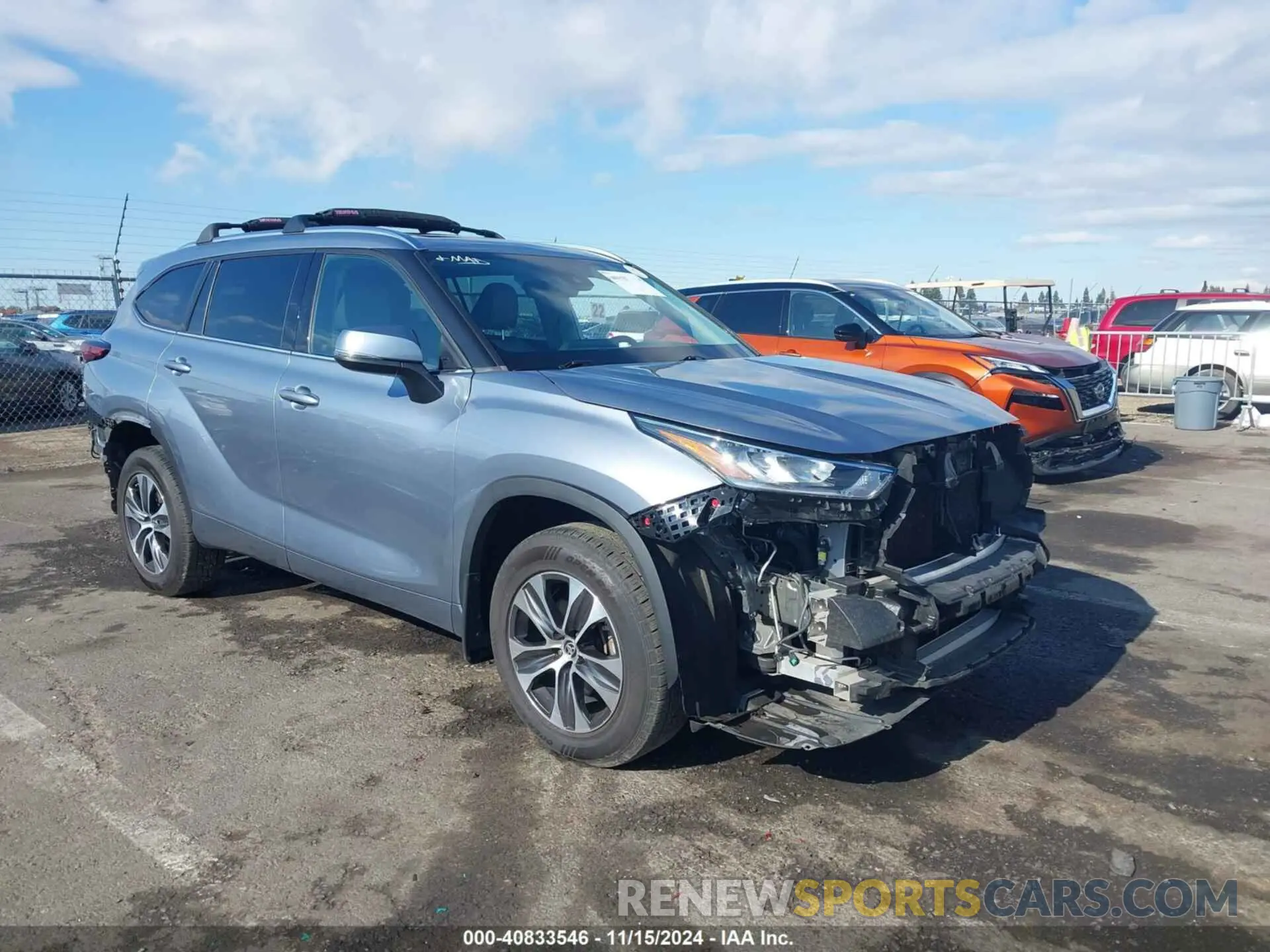1 Photograph of a damaged car 5TDHZRBH9LS032415 TOYOTA HIGHLANDER 2020