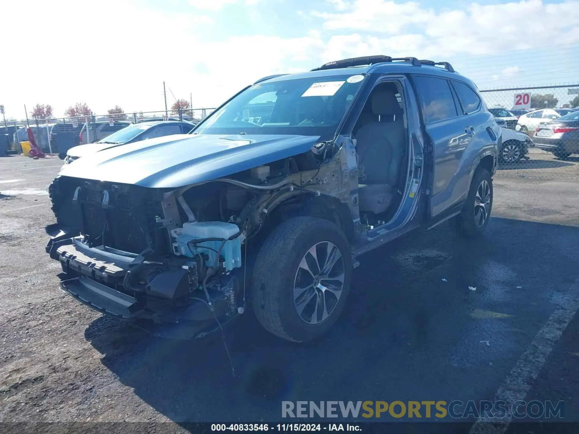 2 Photograph of a damaged car 5TDHZRBH9LS032415 TOYOTA HIGHLANDER 2020