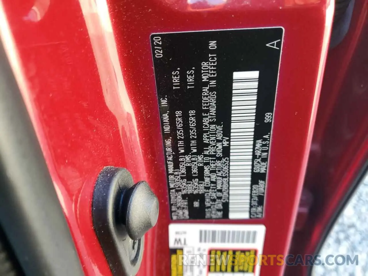 16 Photograph of a damaged car 5TDHZRBH9LS506525 TOYOTA HIGHLANDER 2020