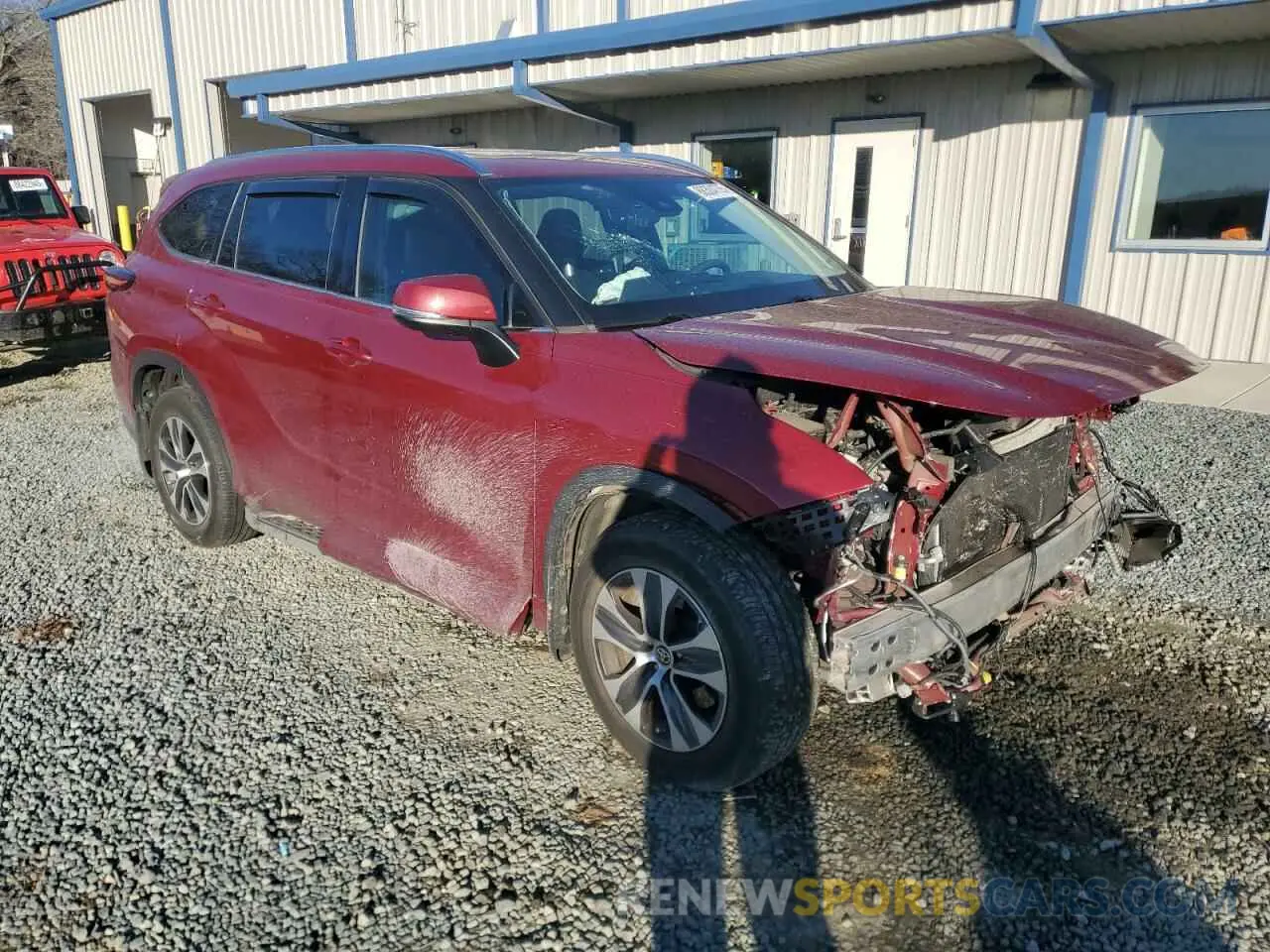 4 Photograph of a damaged car 5TDHZRBH9LS506525 TOYOTA HIGHLANDER 2020