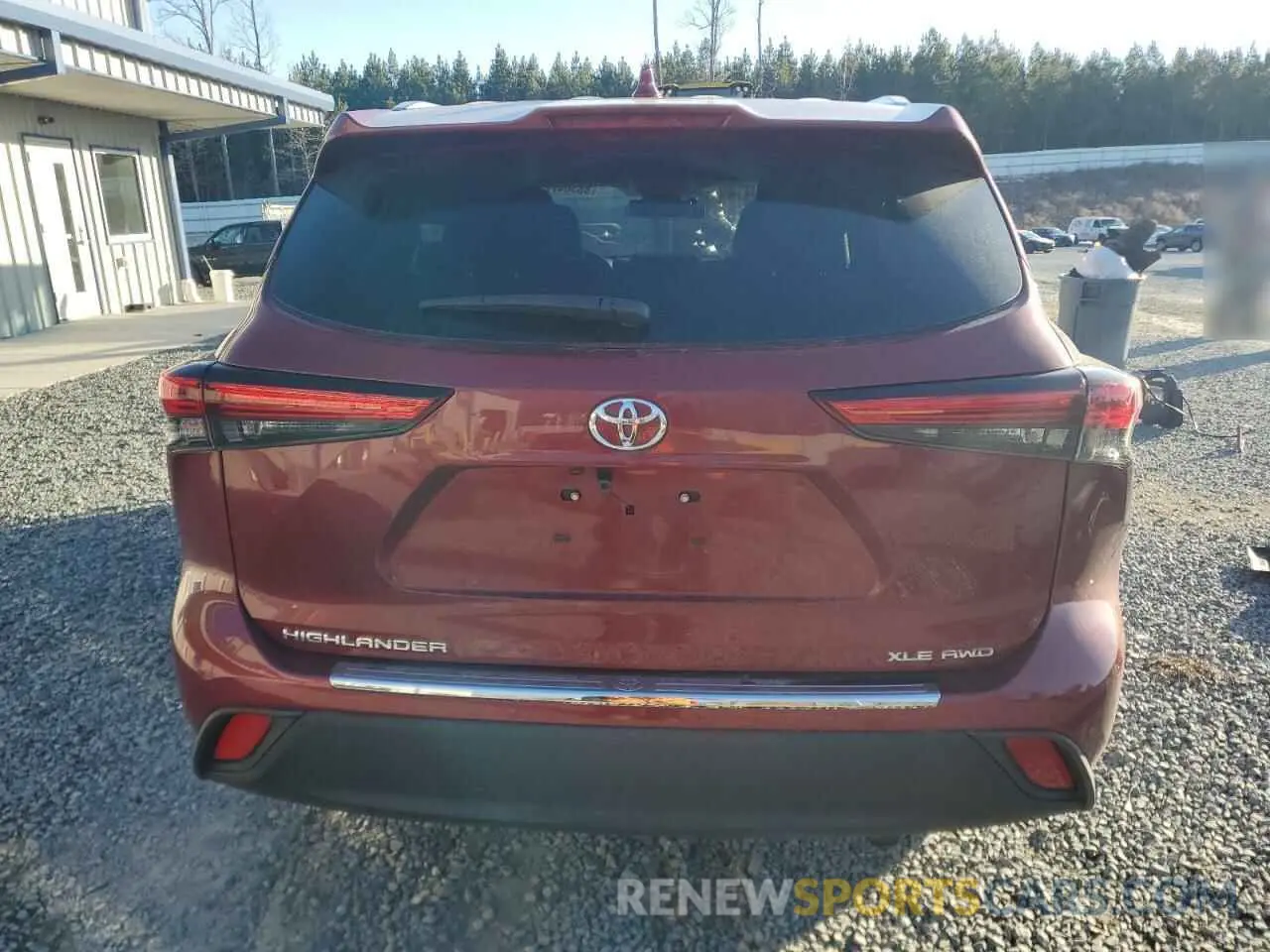 6 Photograph of a damaged car 5TDHZRBH9LS506525 TOYOTA HIGHLANDER 2020