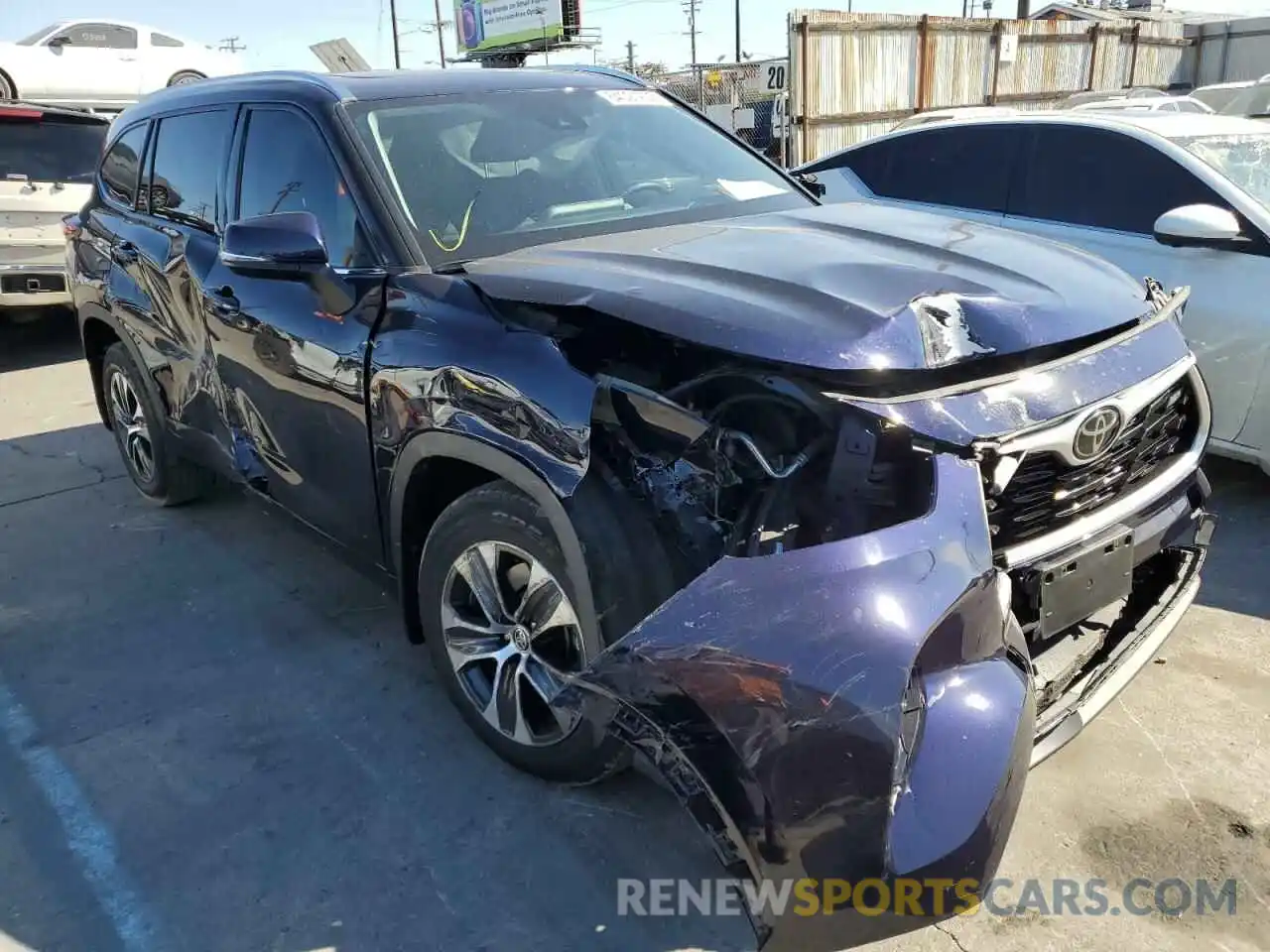 1 Photograph of a damaged car 5TDHZRBHXLS009984 TOYOTA HIGHLANDER 2020