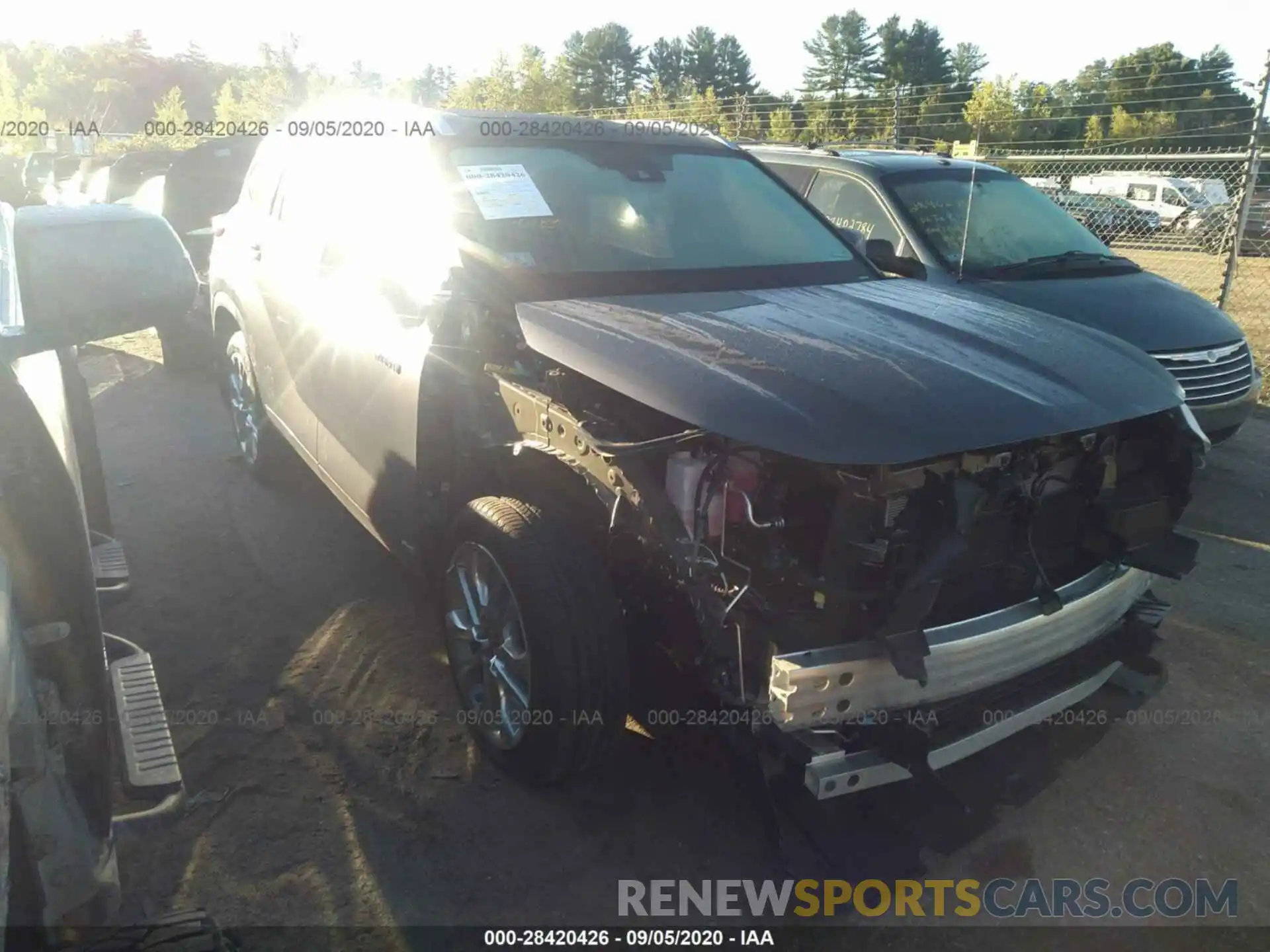 1 Photograph of a damaged car 5TDXBRCH7LS002621 TOYOTA HIGHLANDER 2020