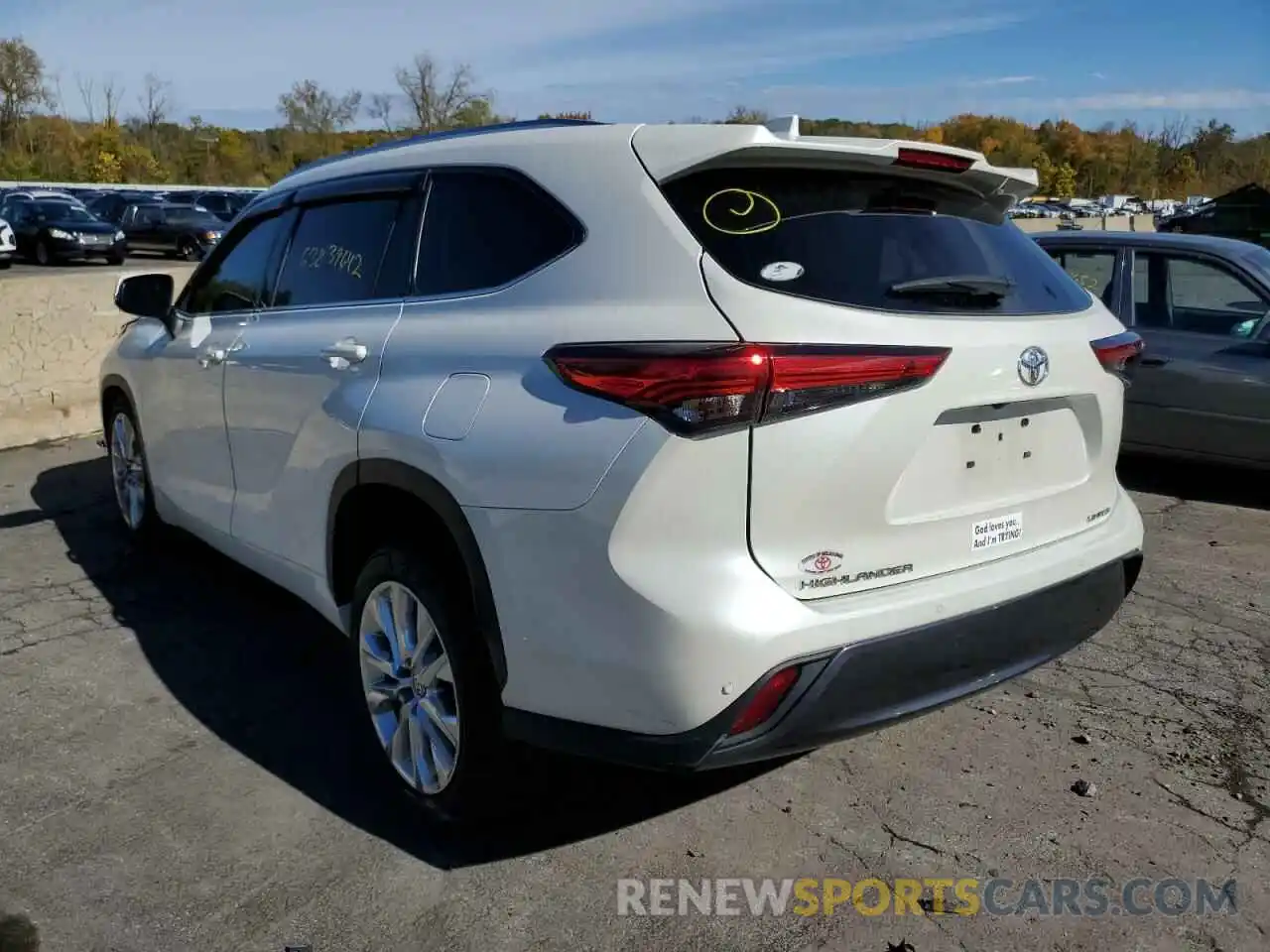 3 Photograph of a damaged car 5TDYZRAH3LS001713 TOYOTA HIGHLANDER 2020