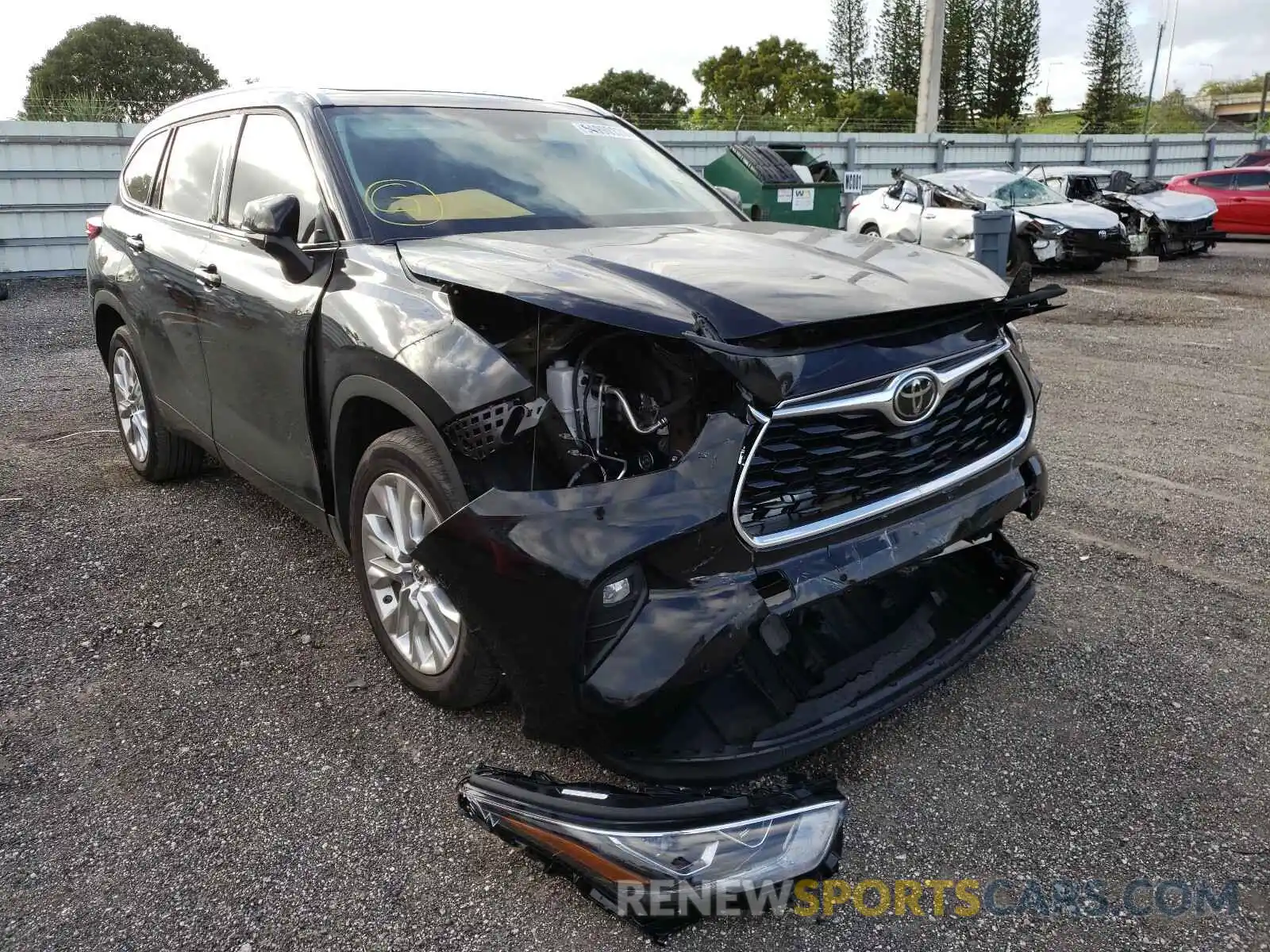 1 Photograph of a damaged car 5TDYZRAH5LS005293 TOYOTA HIGHLANDER 2020