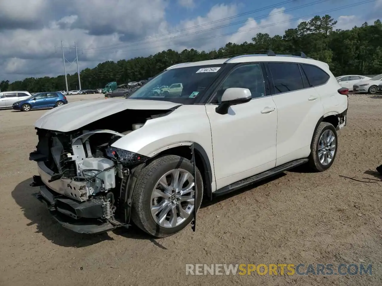 1 Photograph of a damaged car 5TDYZRAH8LS029944 TOYOTA HIGHLANDER 2020