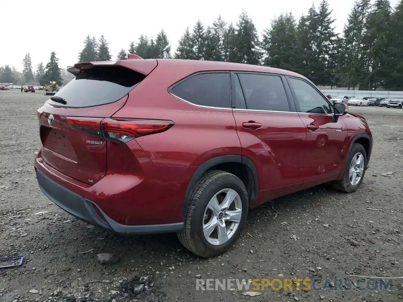 3 Photograph of a damaged car 5TDZARAH1LS001415 TOYOTA HIGHLANDER 2020