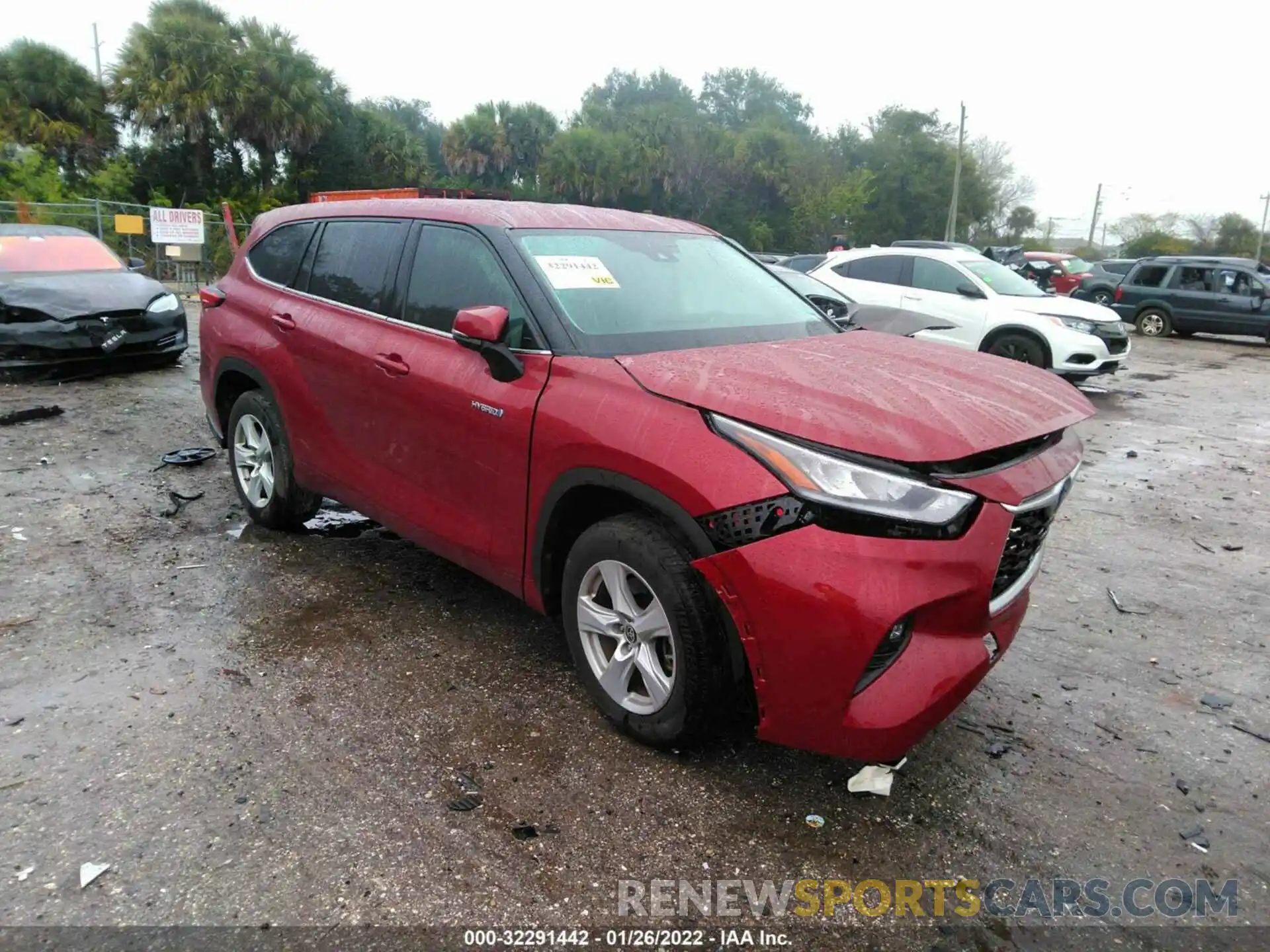 1 Photograph of a damaged car 5TDZARAH4LS501147 TOYOTA HIGHLANDER 2020