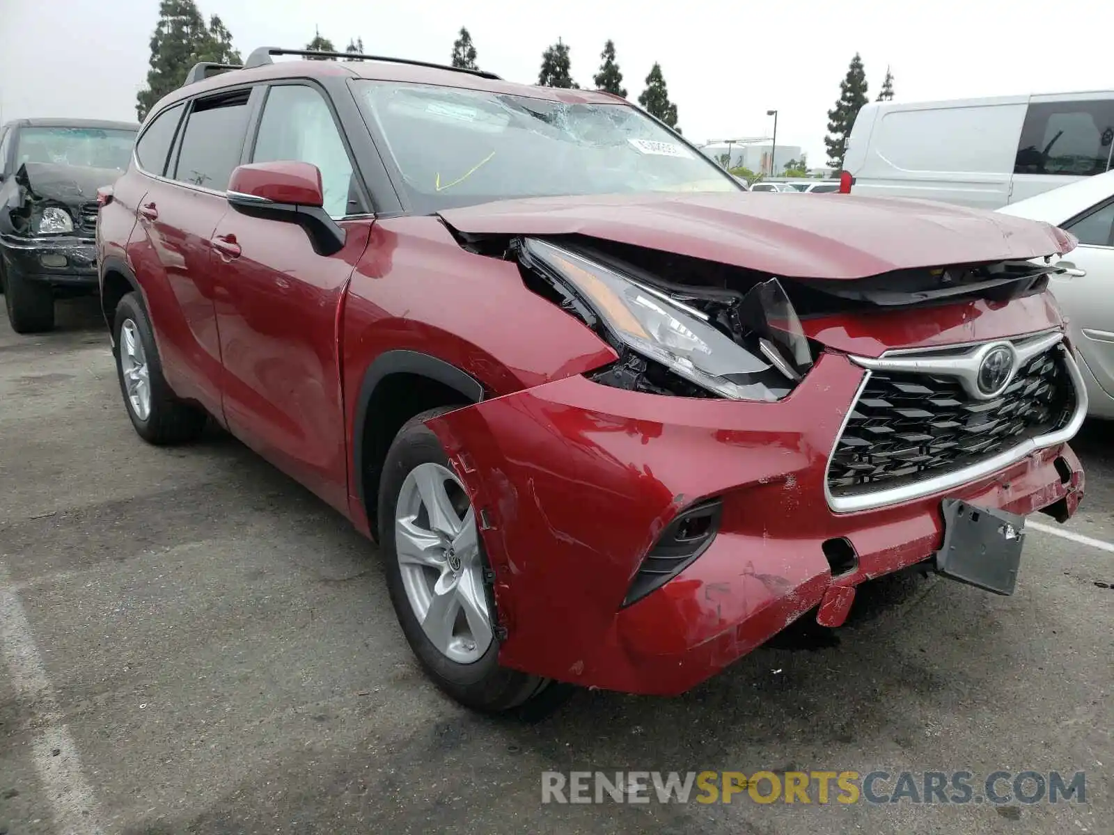 1 Photograph of a damaged car 5TDZZRAH1LS004064 TOYOTA HIGHLANDER 2020