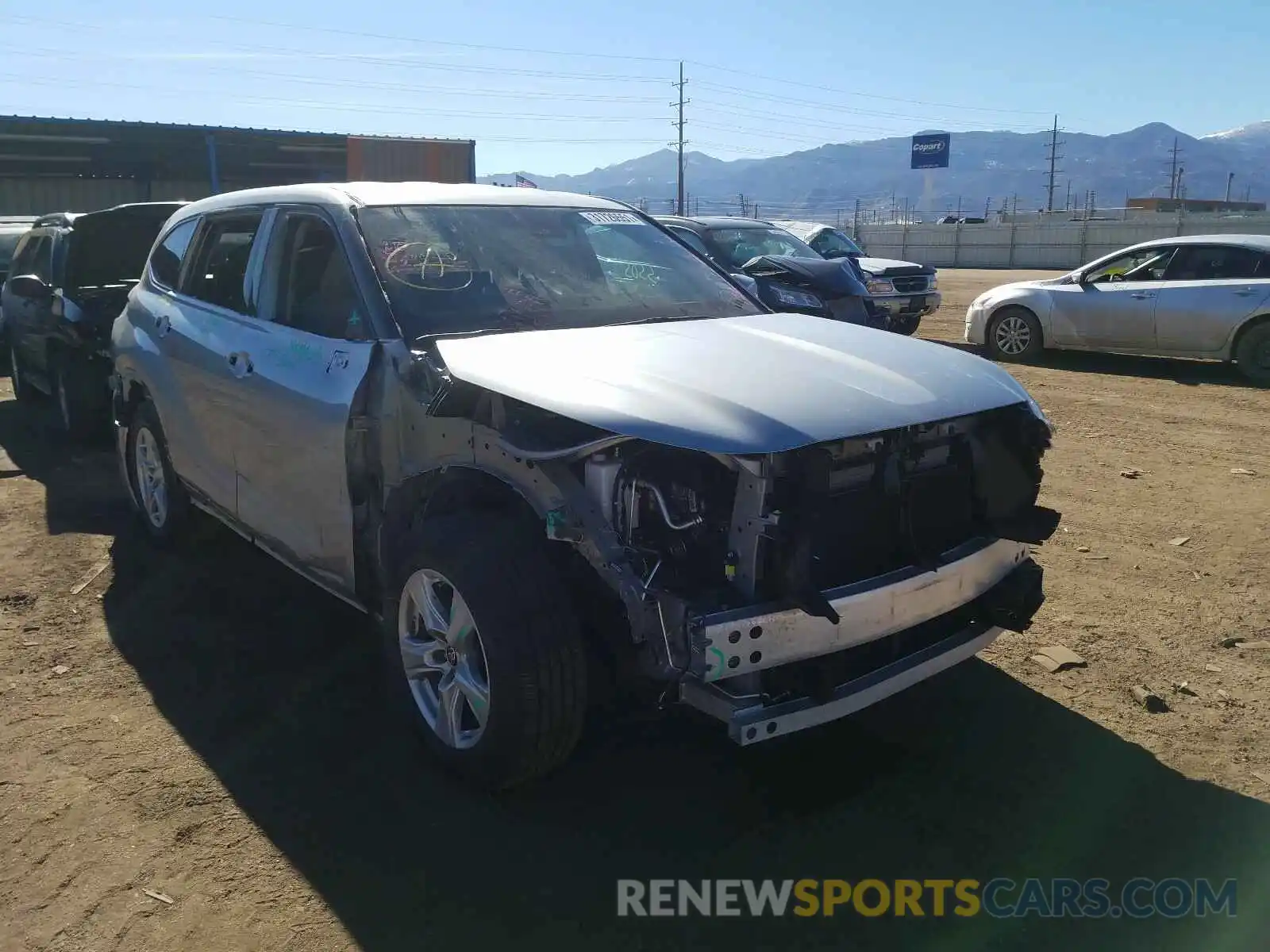 1 Photograph of a damaged car 5TDZZRAH2LS024663 TOYOTA HIGHLANDER 2020