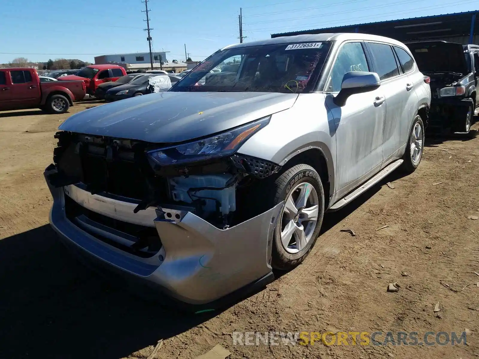 2 Photograph of a damaged car 5TDZZRAH2LS024663 TOYOTA HIGHLANDER 2020