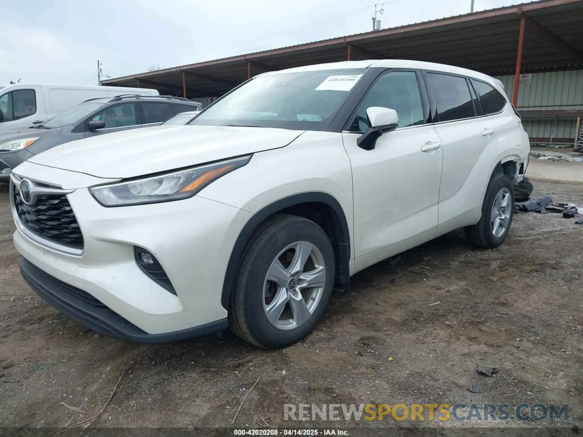 2 Photograph of a damaged car 5TDZZRAH3LS020153 TOYOTA HIGHLANDER 2020