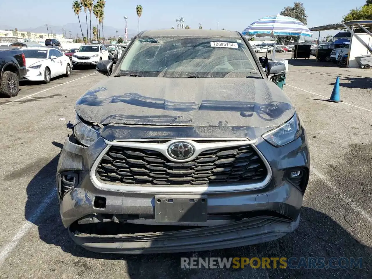 5 Photograph of a damaged car 5TDZZRAH4LS023899 TOYOTA HIGHLANDER 2020