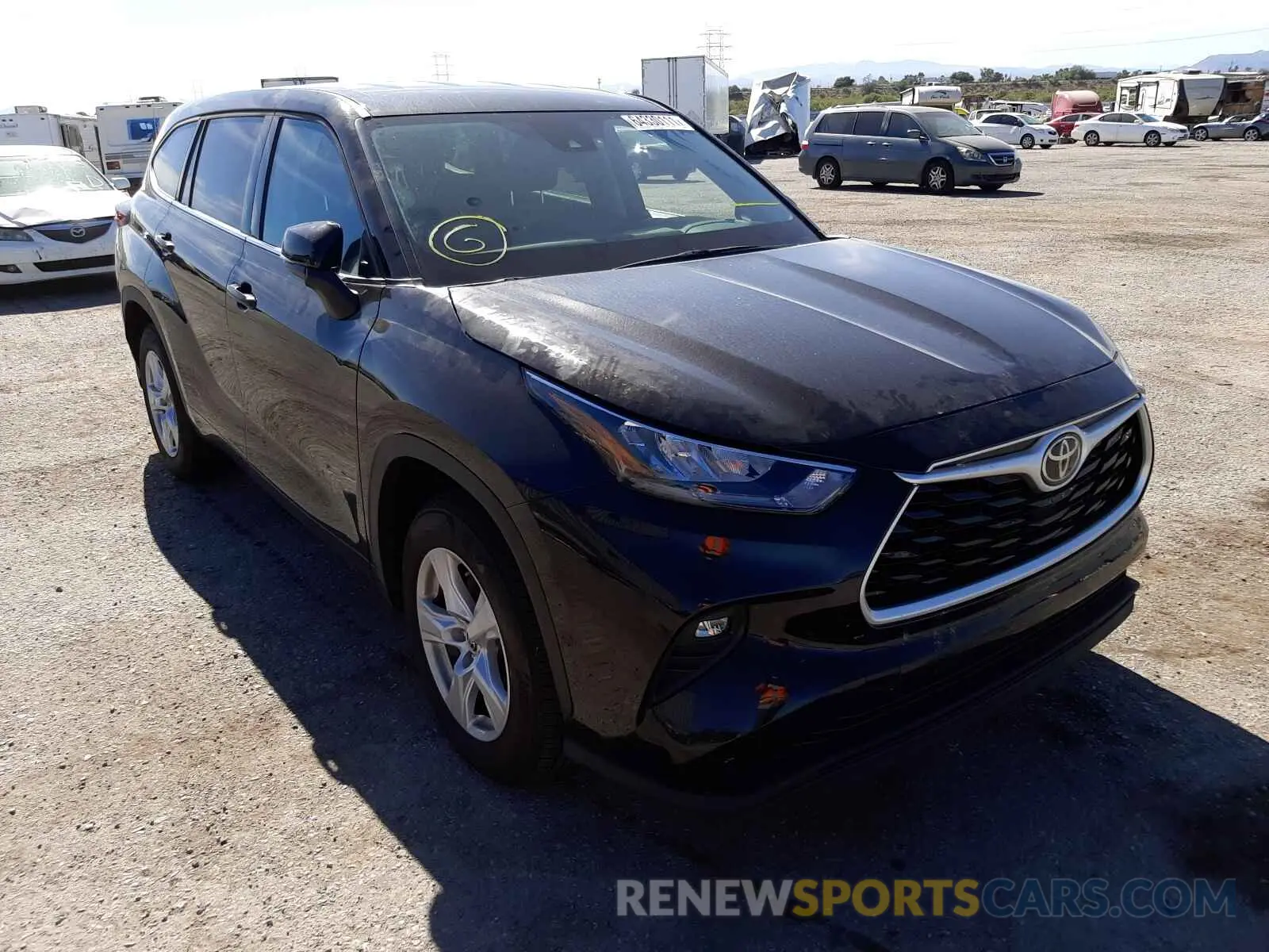 1 Photograph of a damaged car 5TDZZRAH4LS030772 TOYOTA HIGHLANDER 2020
