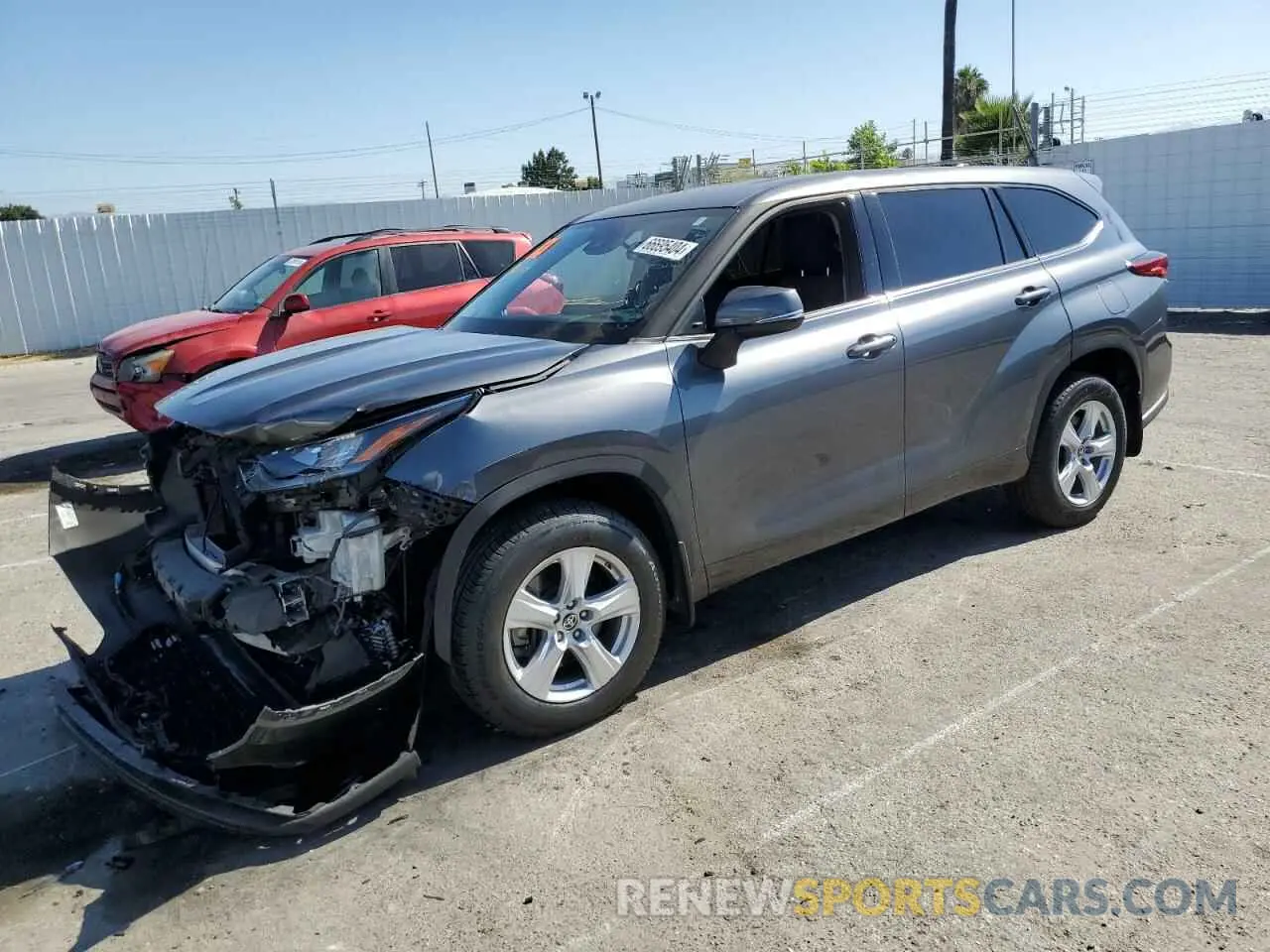 1 Photograph of a damaged car 5TDZZRAH7LS003422 TOYOTA HIGHLANDER 2020