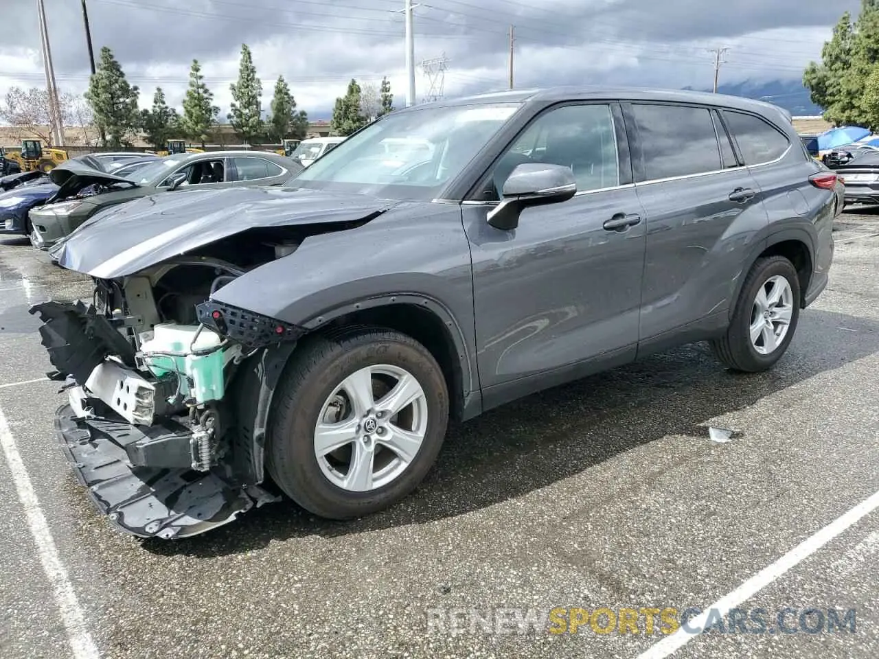 1 Photograph of a damaged car 5TDZZRAH7LS009964 TOYOTA HIGHLANDER 2020