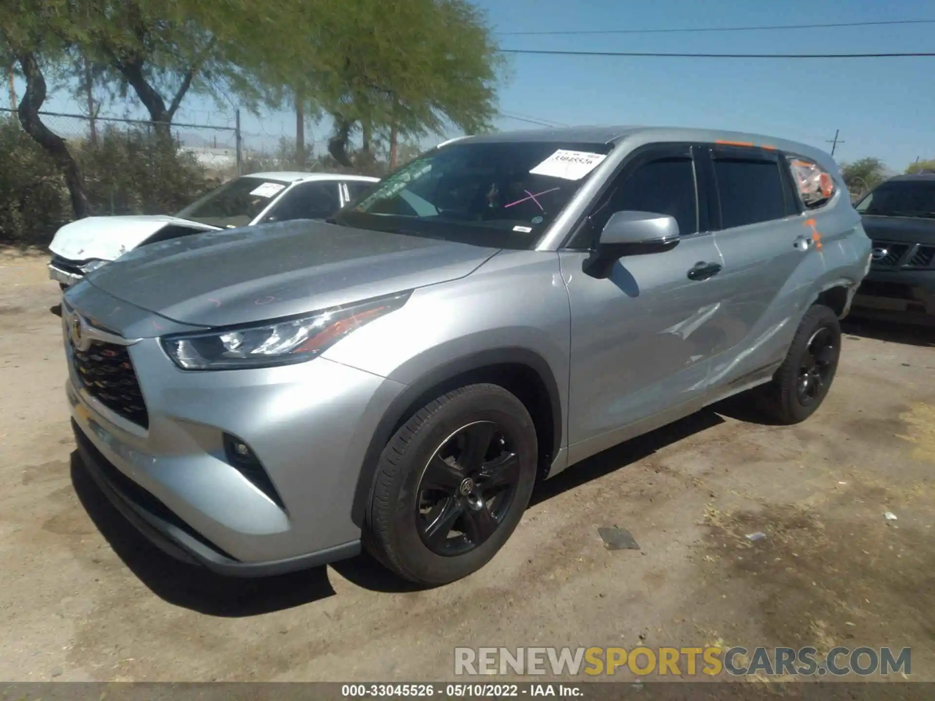 2 Photograph of a damaged car 5TDZZRAH7LS506187 TOYOTA HIGHLANDER 2020