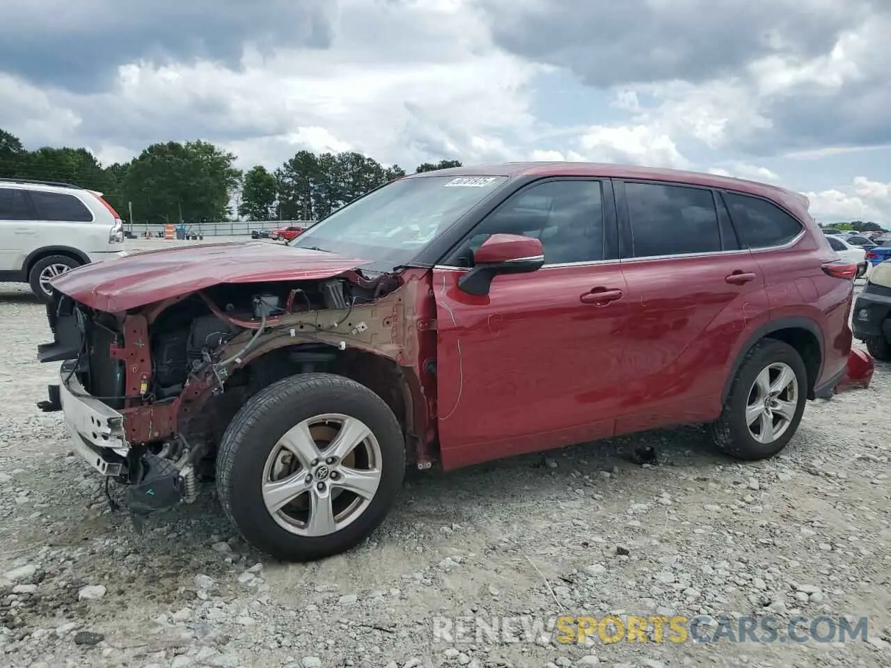 1 Photograph of a damaged car 5TDZZRAHXLS505907 TOYOTA HIGHLANDER 2020