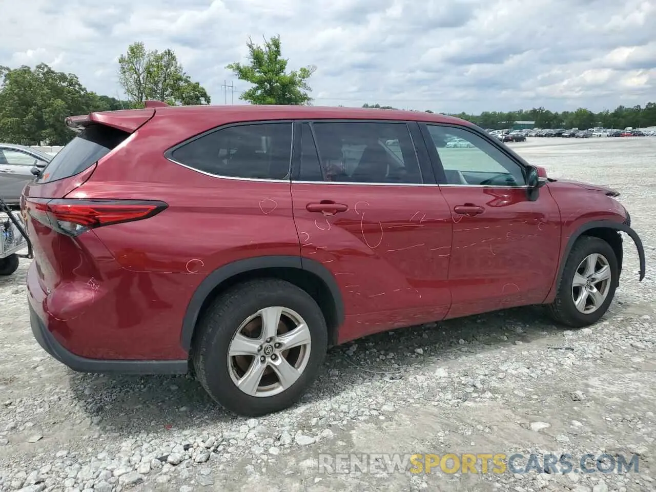3 Photograph of a damaged car 5TDZZRAHXLS505907 TOYOTA HIGHLANDER 2020