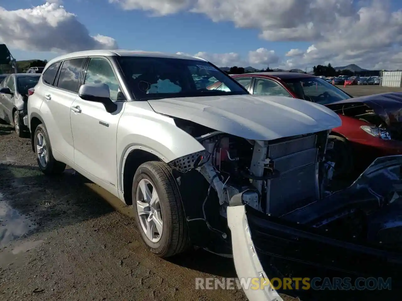 1 Photograph of a damaged car 5TDBBRCH2MS529767 TOYOTA HIGHLANDER 2021