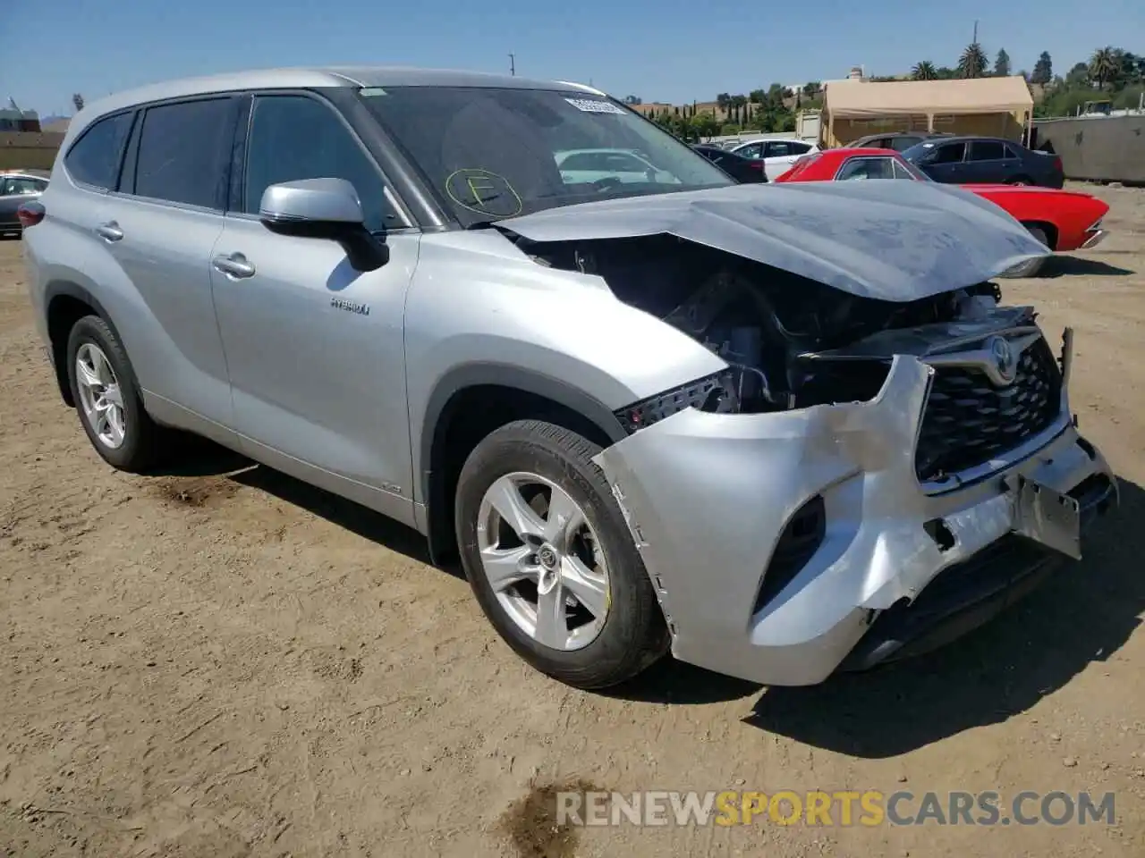 1 Photograph of a damaged car 5TDBBRCH8MS063181 TOYOTA HIGHLANDER 2021