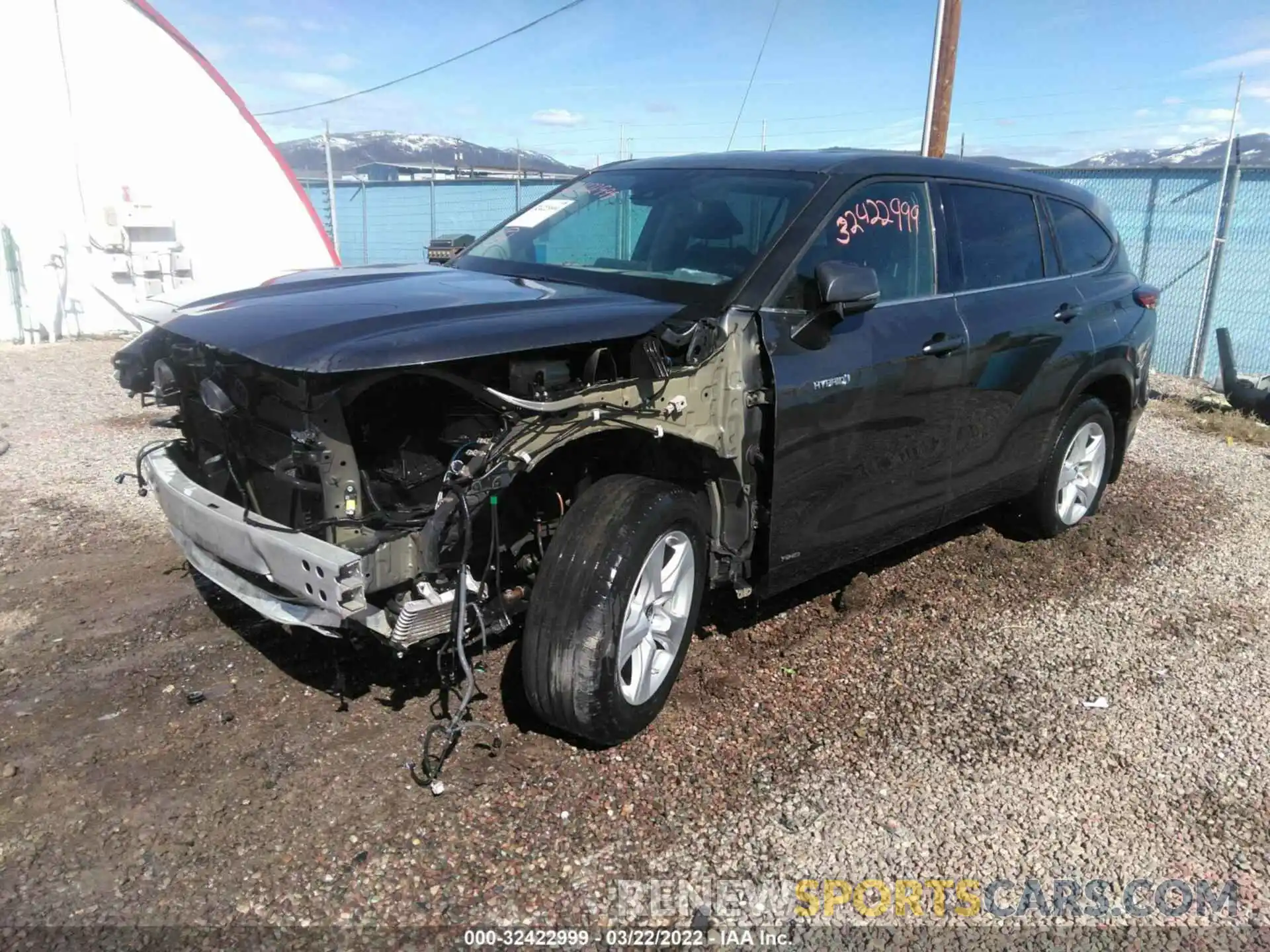 2 Photograph of a damaged car 5TDBBRCH8MS517669 TOYOTA HIGHLANDER 2021